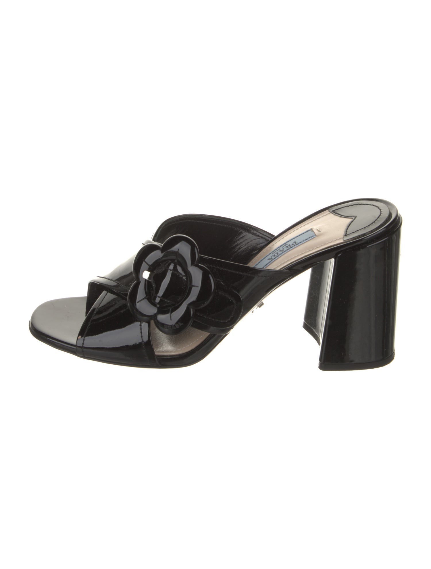 Prada Patent Leather Slides