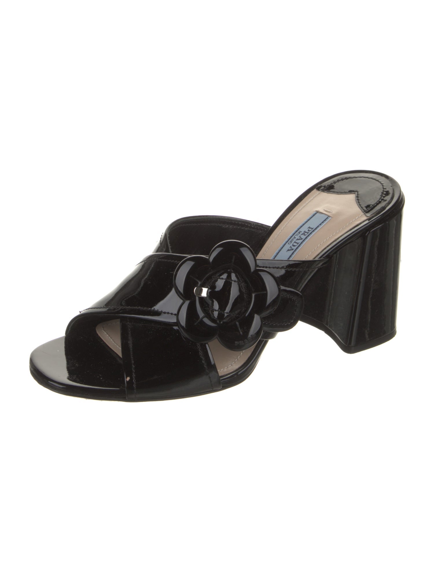 Prada Patent Leather Slides