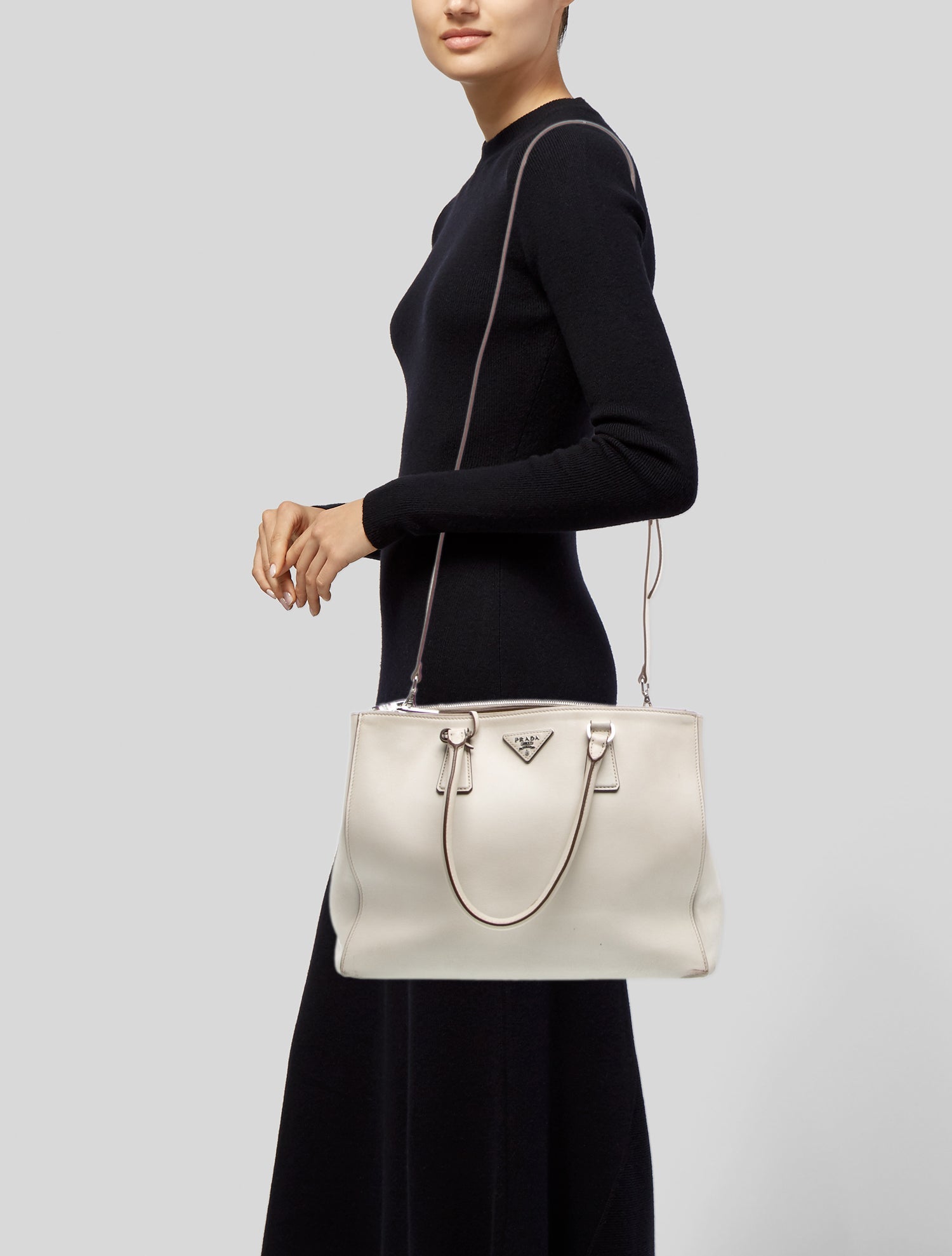 Prada Saffiano Leather Galleria Double Zip Large