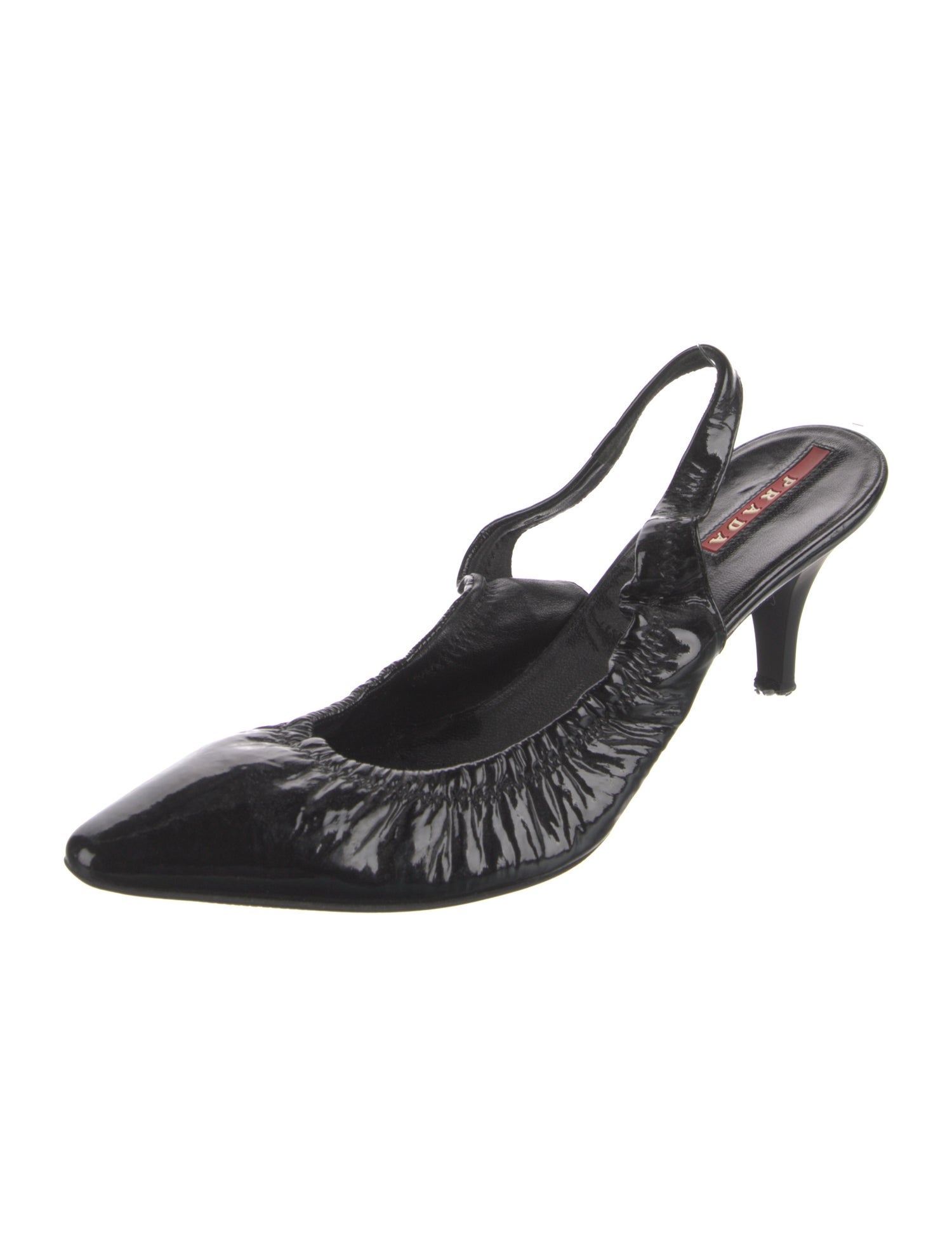 Prada Sport Patent Leather Slingback Pumps