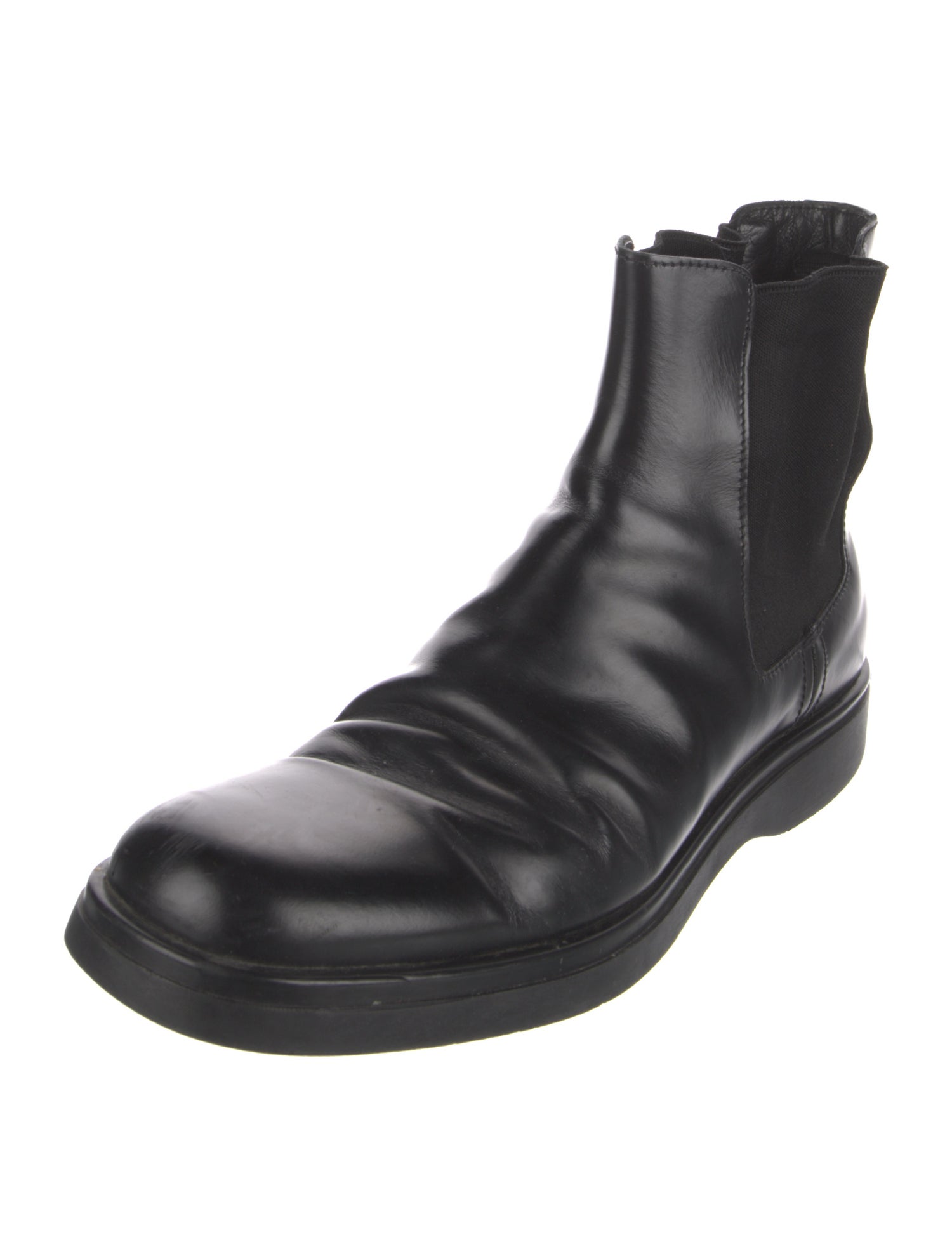 Prada Leather Chelsea Boots