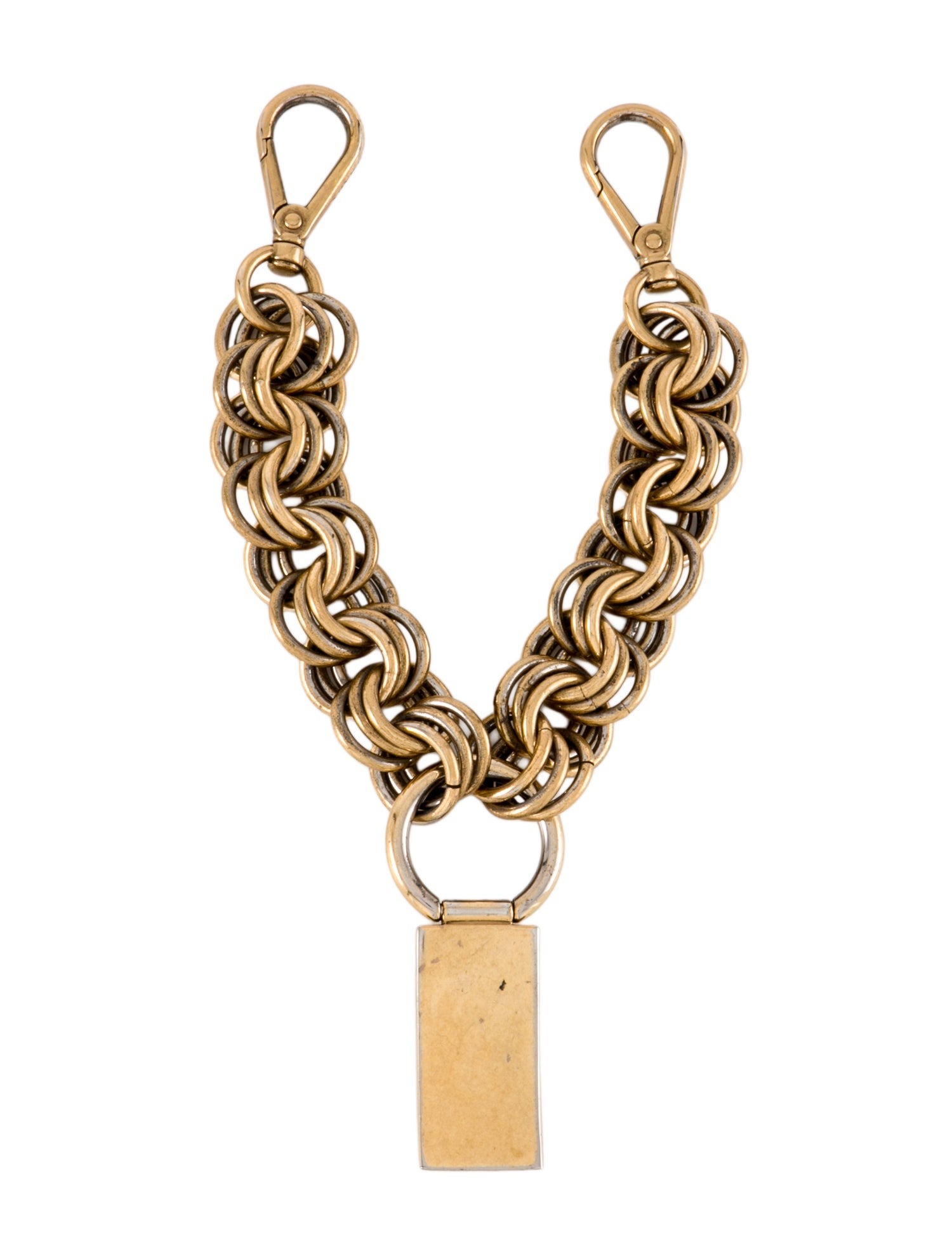 Prada Gold Chain Link Keychain