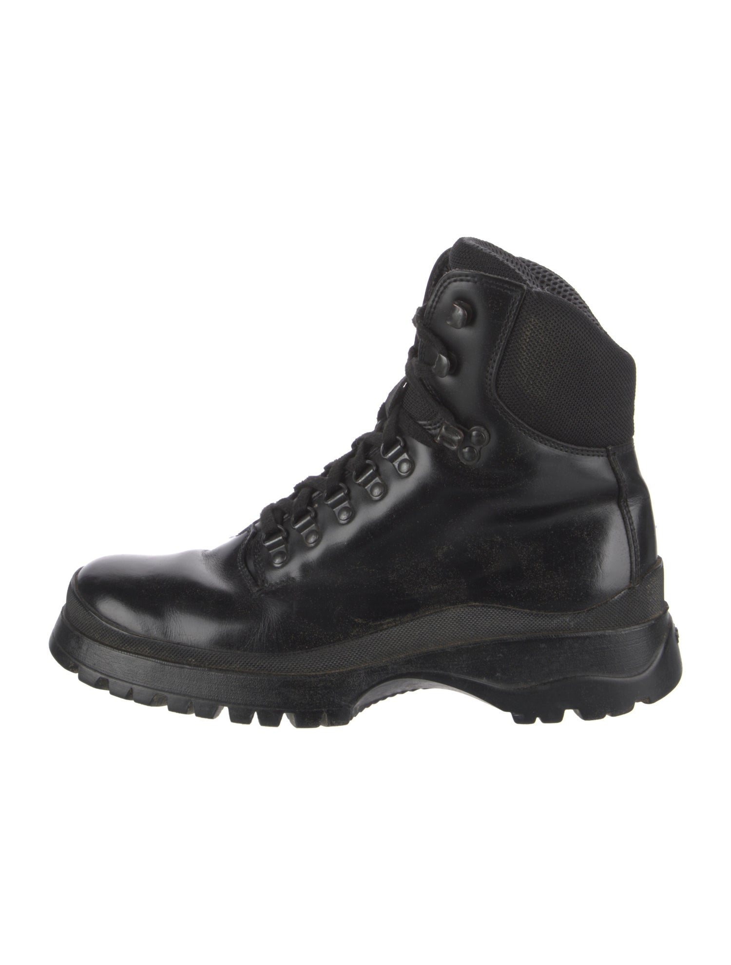 Prada Leather Hiking Boots