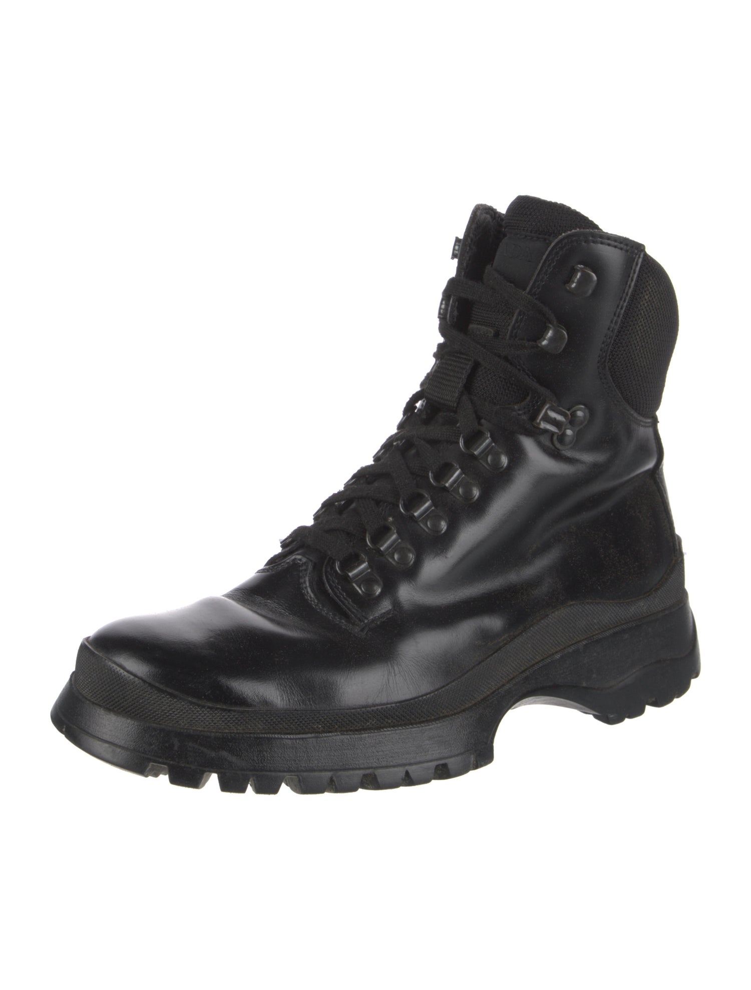 Prada Leather Hiking Boots