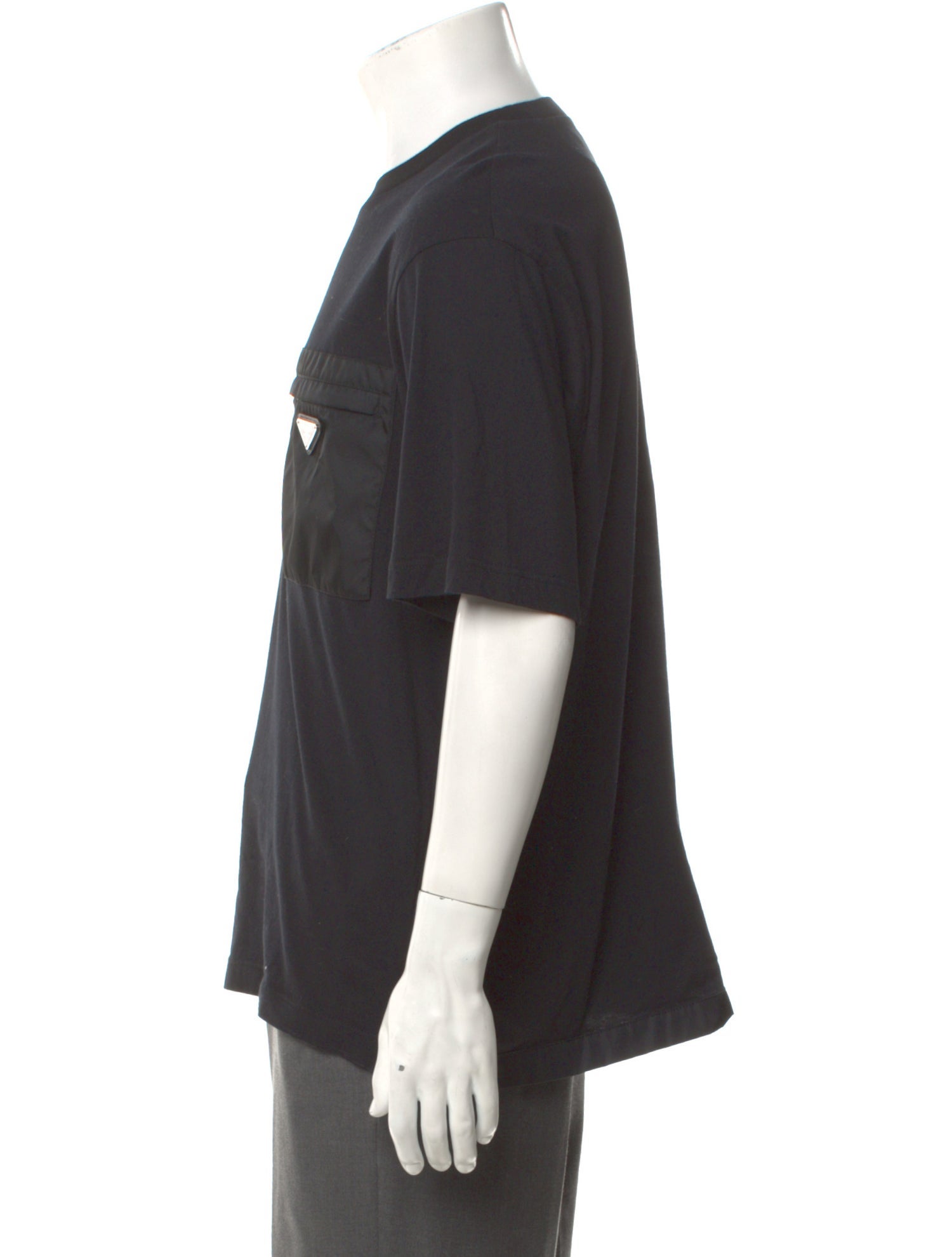 Prada 2022 Enameled Metal Triangle T-Shirt