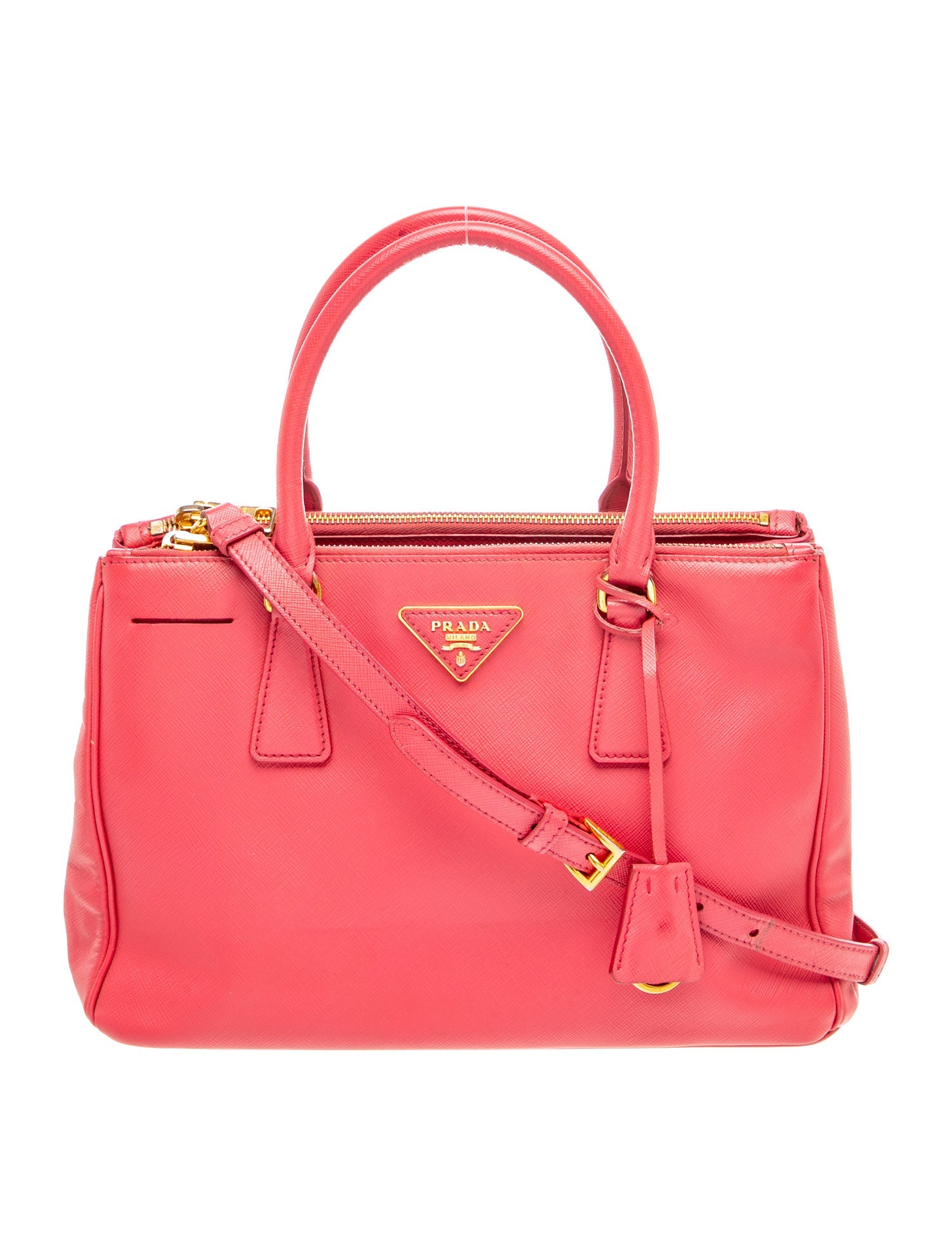 Prada Saffiano Leather Galleria Double Zip Small