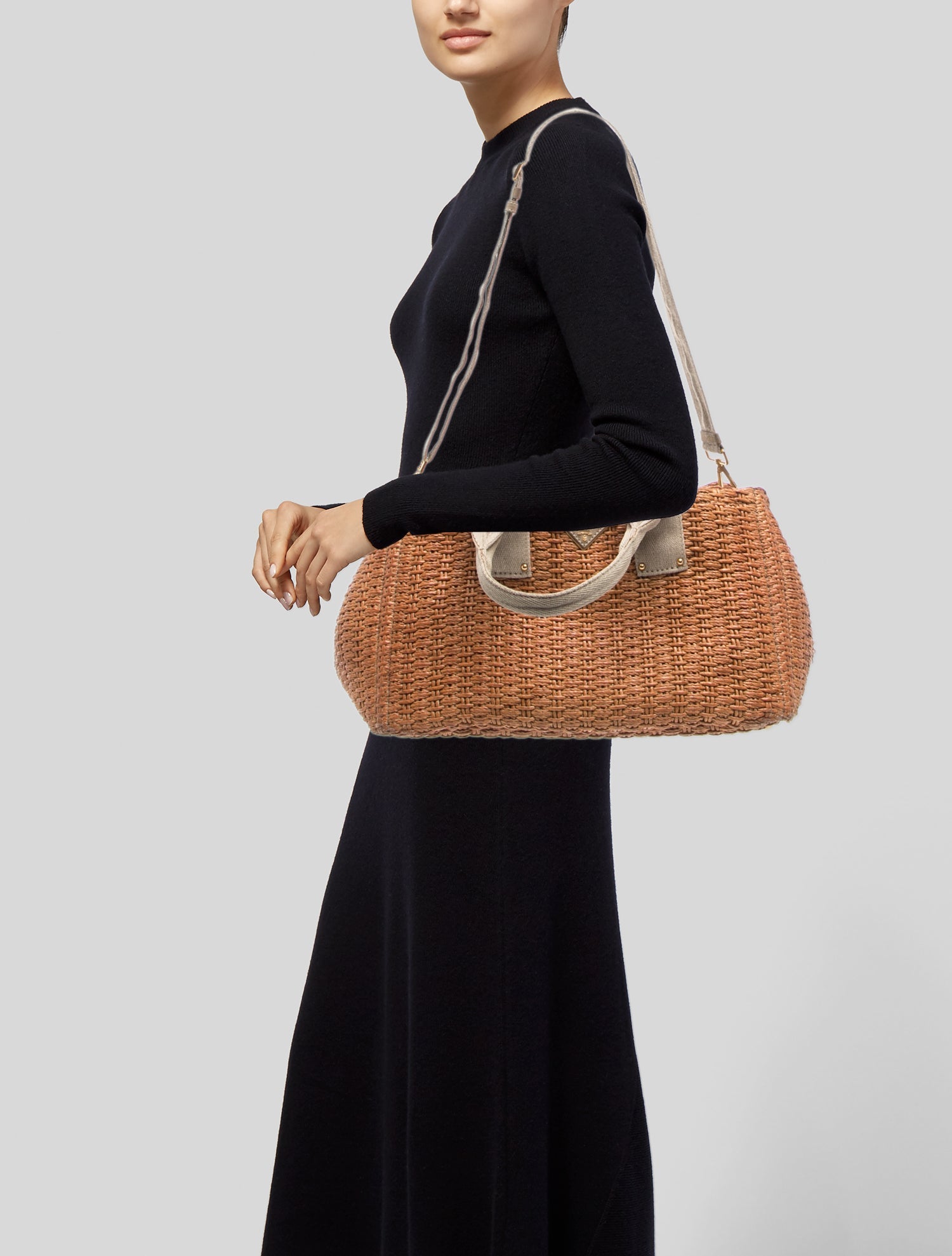 Prada Raffia Weekender Bag