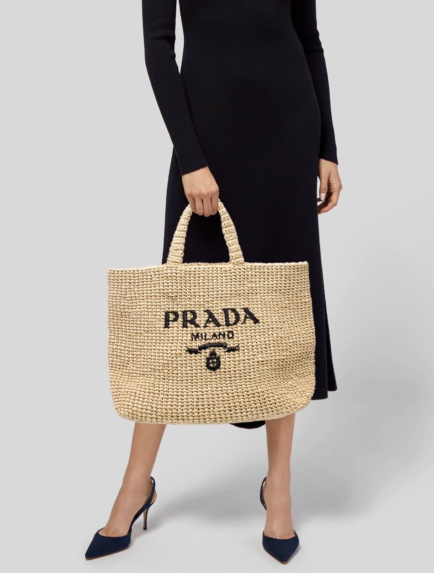 Prada Enameled Metal Triangle Tote