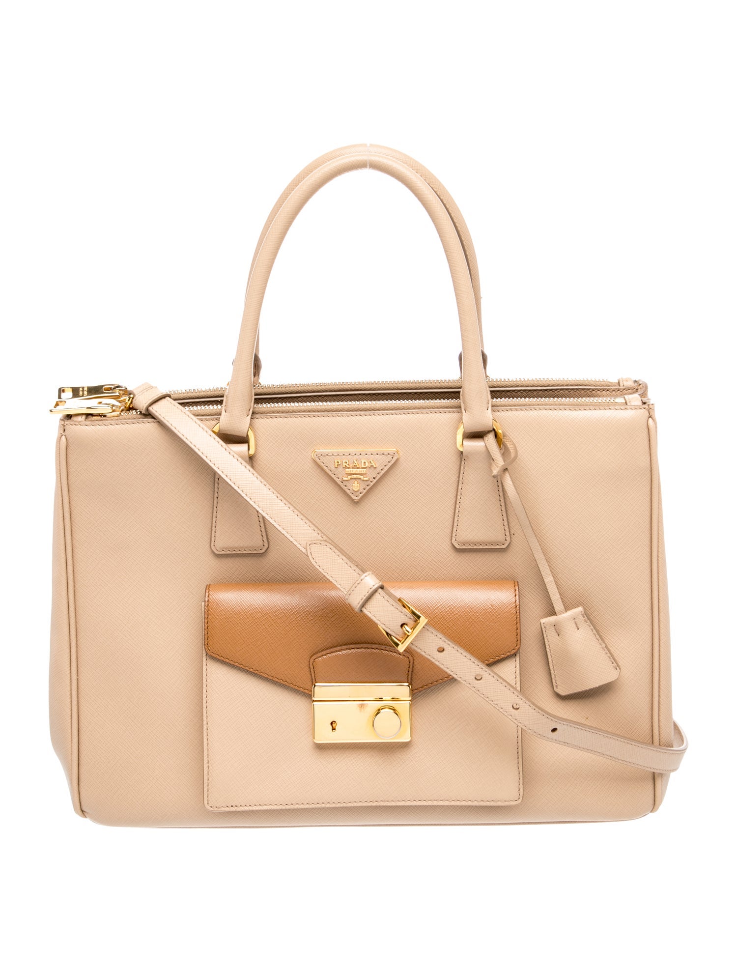 Prada Saffiano Leather Galleria Double Zip Medium