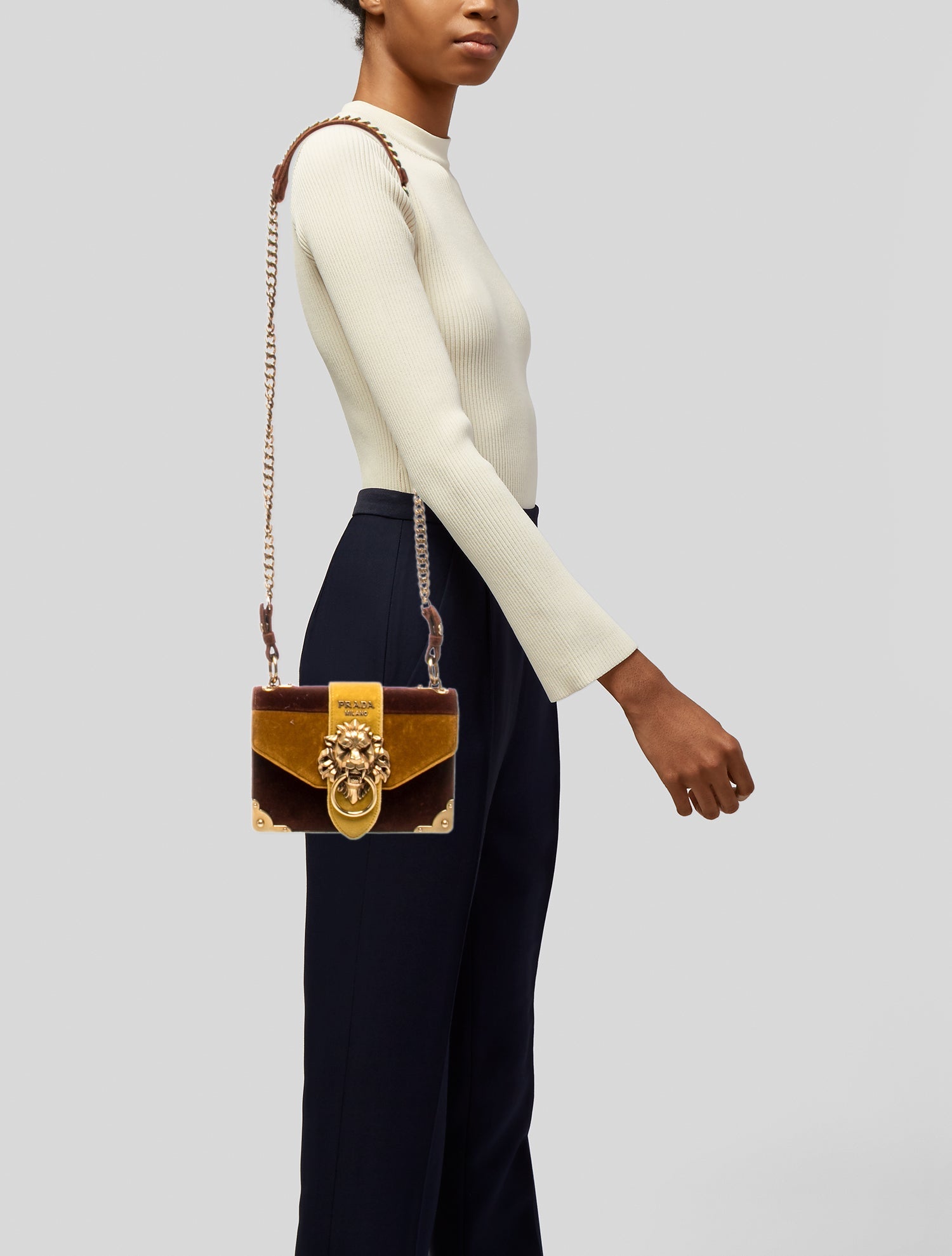 Prada Velvet Animalier Cahier Small