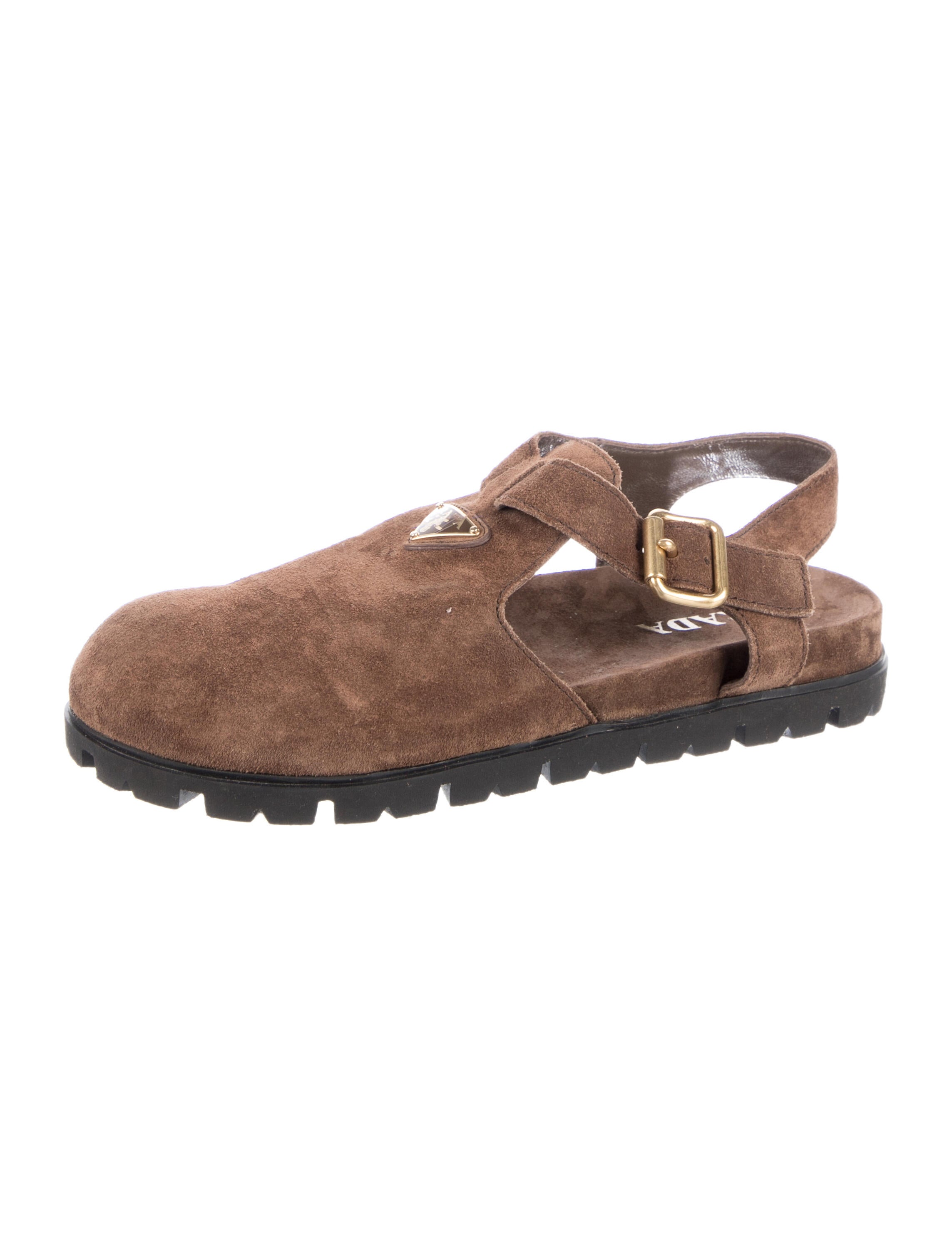 Prada Suede Slingback Flats