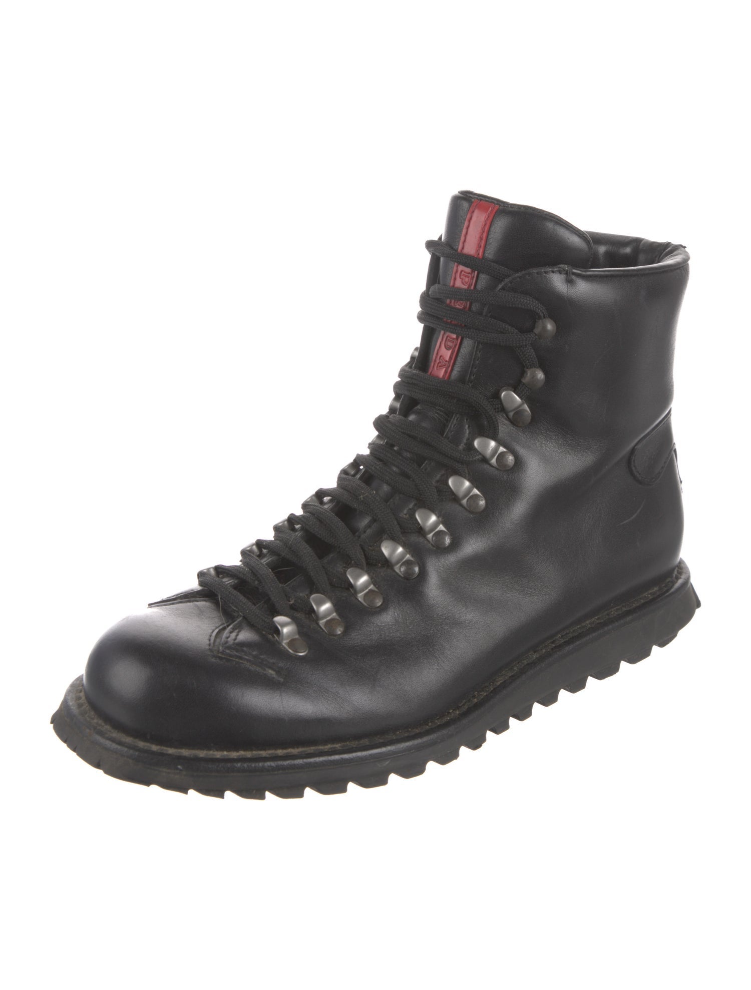 Prada Leather Hiking Boots