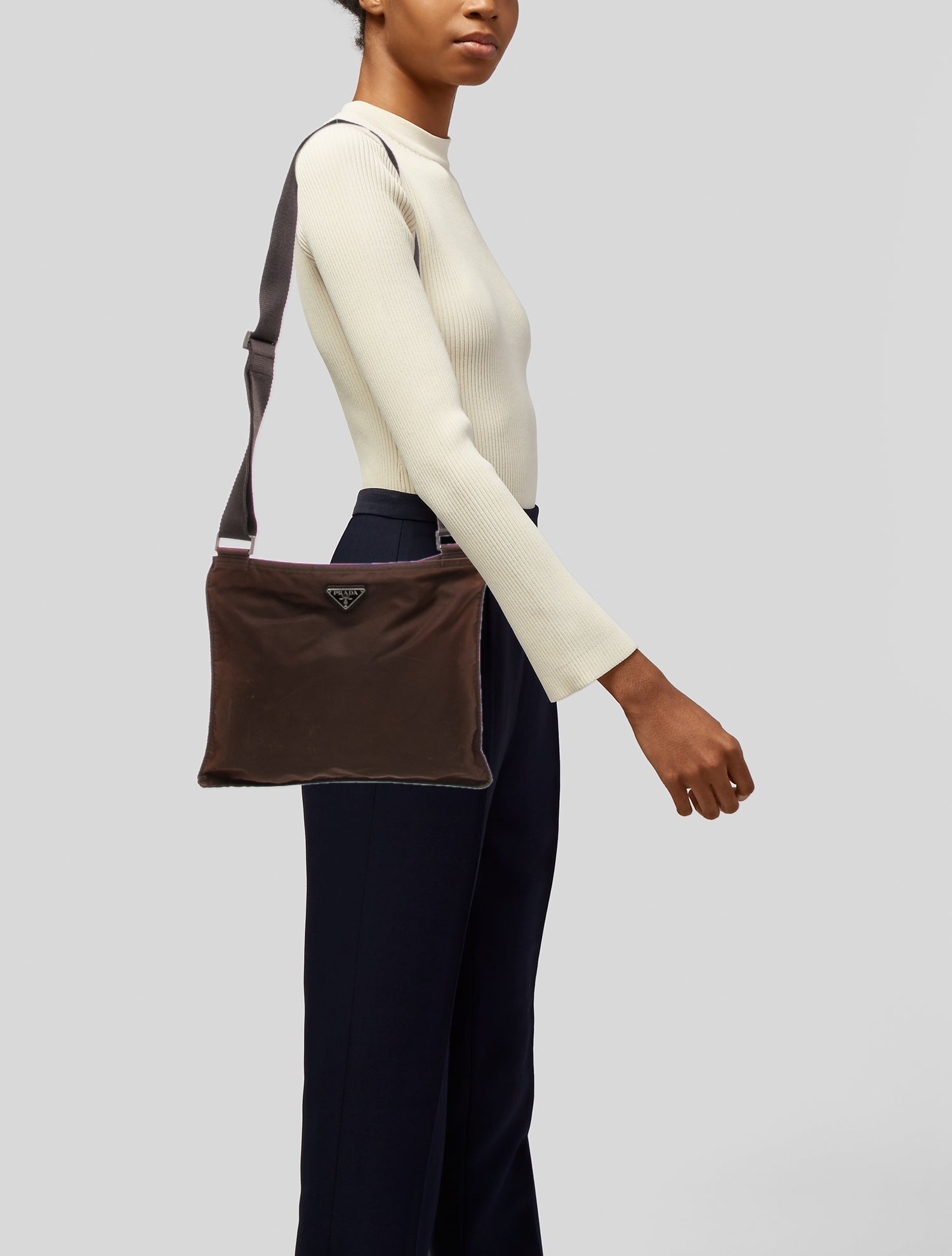 Prada Vela Nylon Messenger Bag