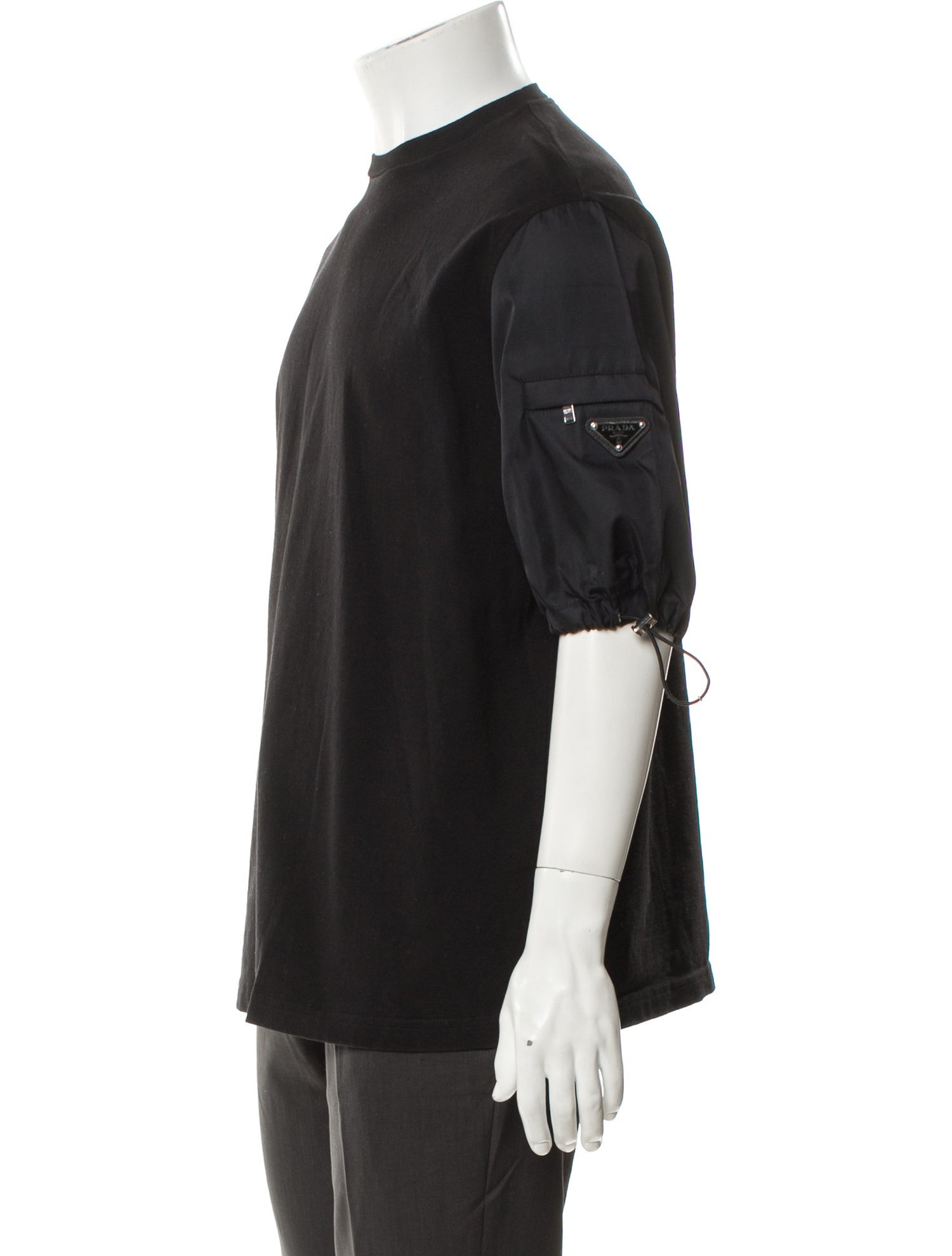 Prada 2021 Enameled Metal Triangle T-Shirt
