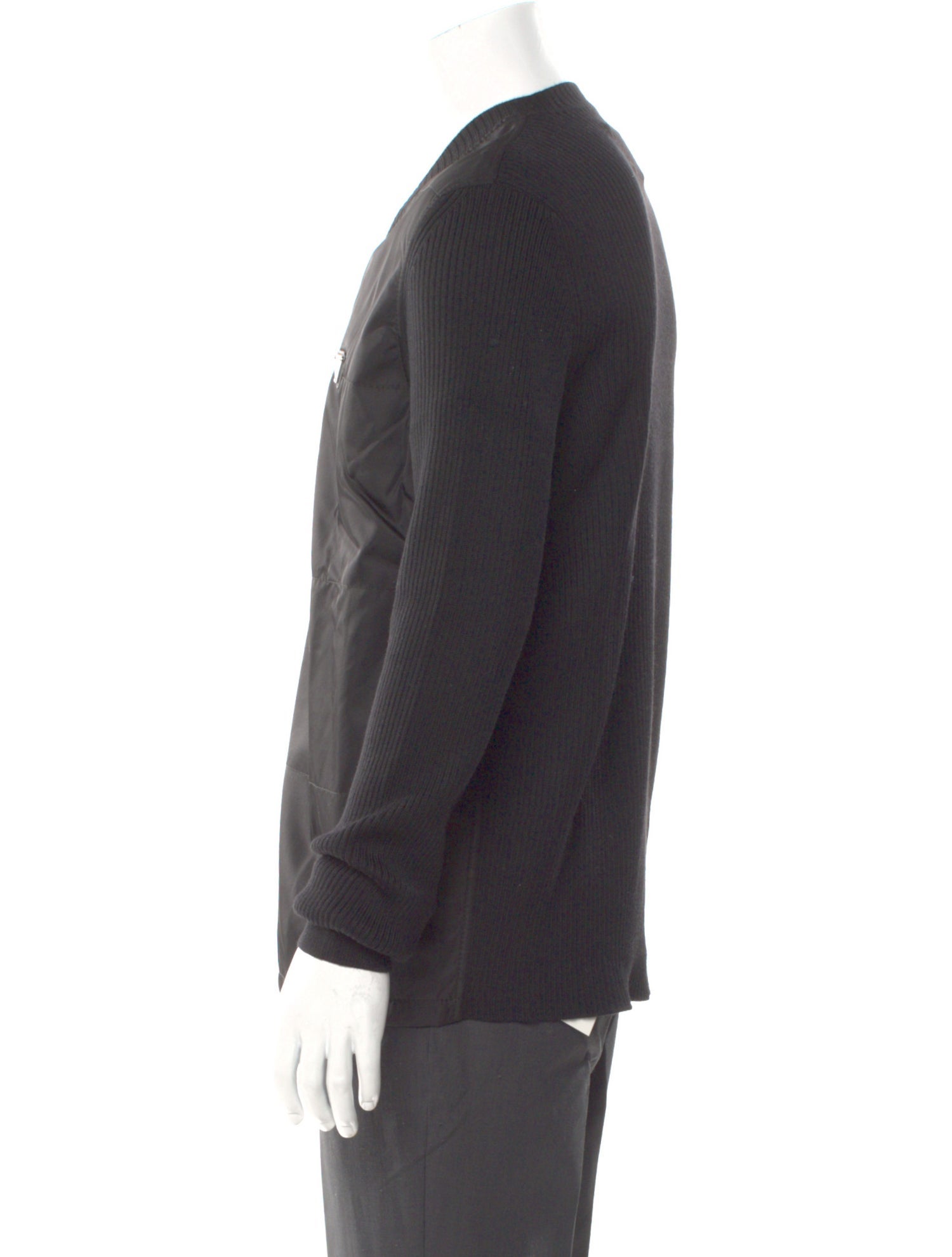 Prada 2019 Enameled Metal Triangle Cardigan