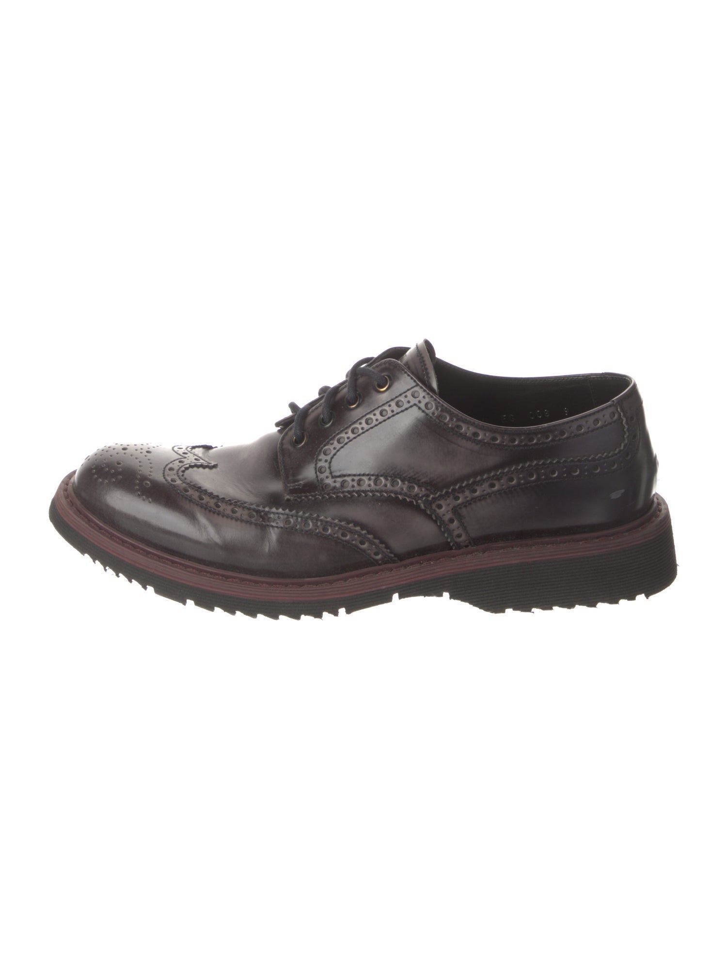 Prada Leather Lasercut Accents Brogues