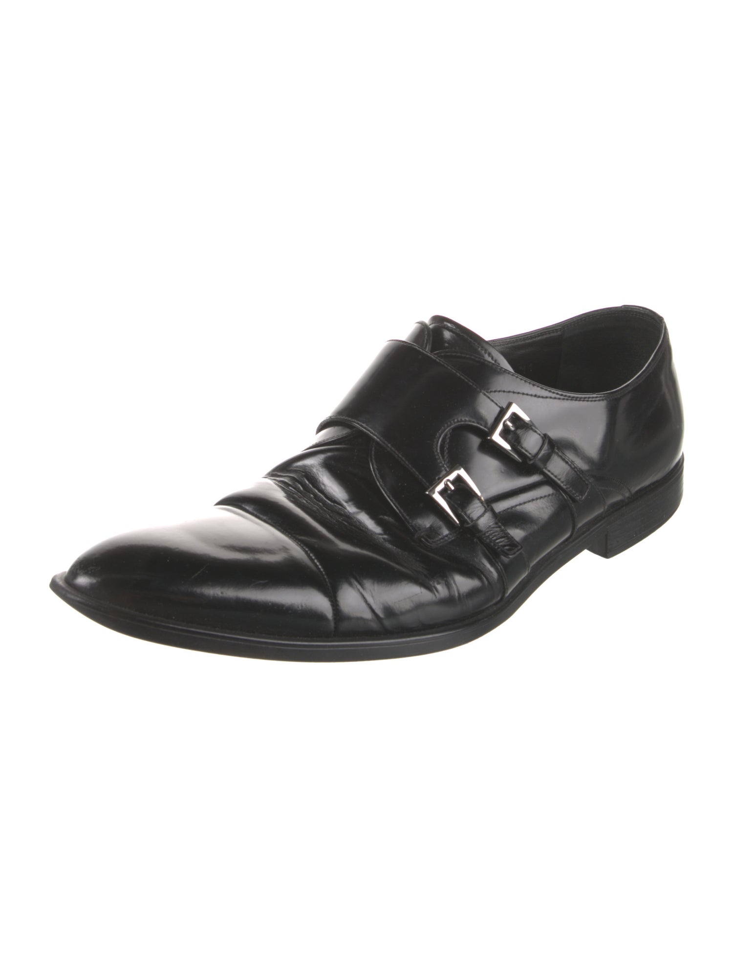 Prada Leather Monk Straps