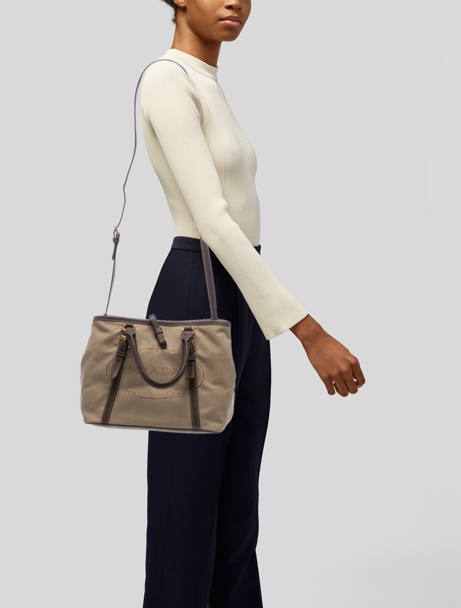 Prada Canvas Bauletto Medium