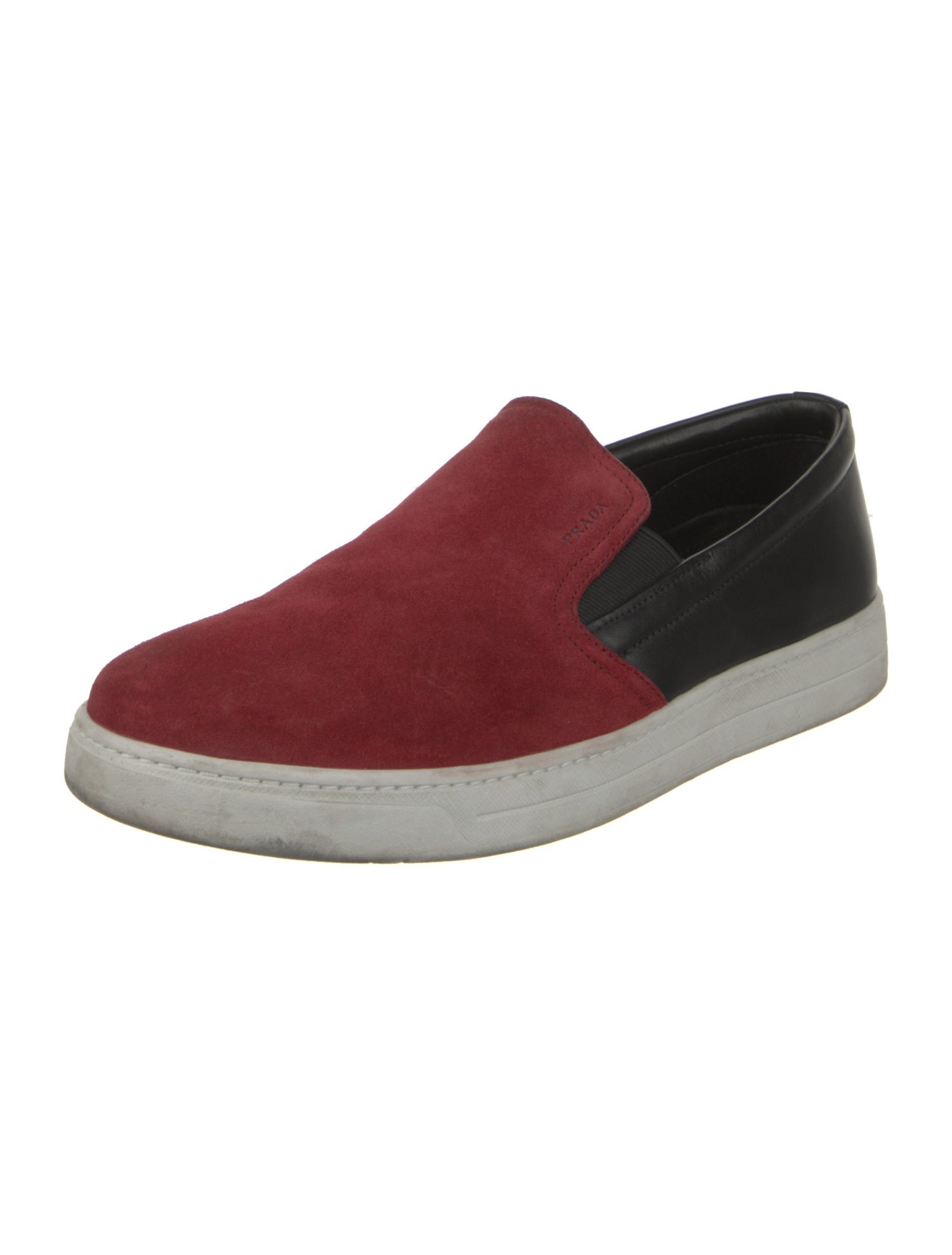 Prada Sport Suede Colorblock Pattern Sneakers