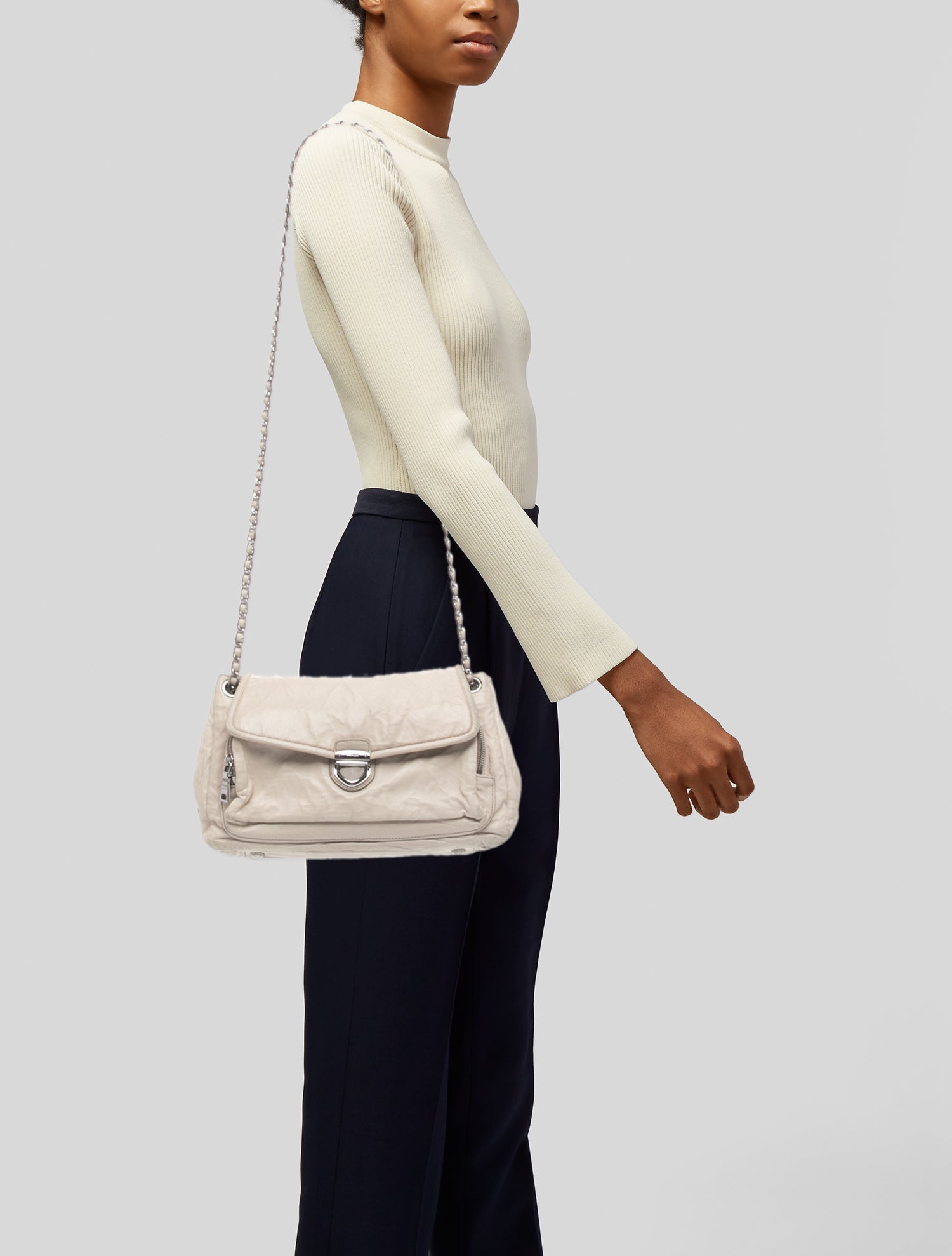Prada Nappa Antique Leather Shoulder Bag
