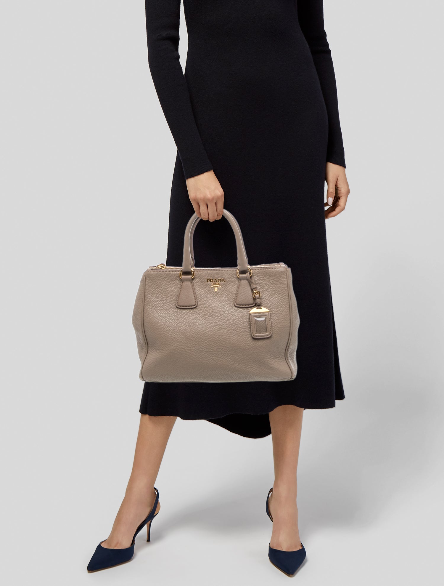 Prada Vitello Daino Leather Galleria Double Zip Large