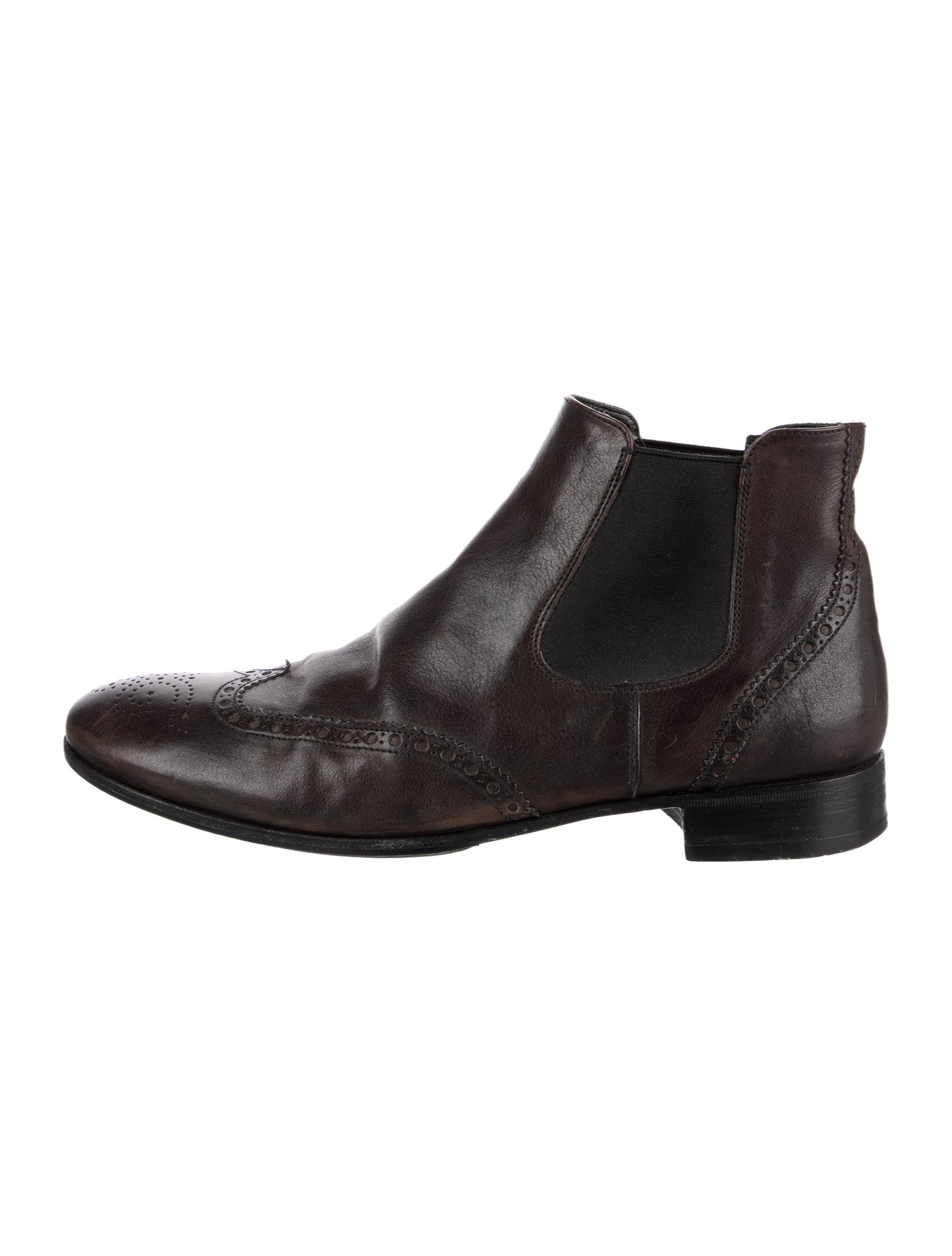 Prada Leather Chelsea Boots