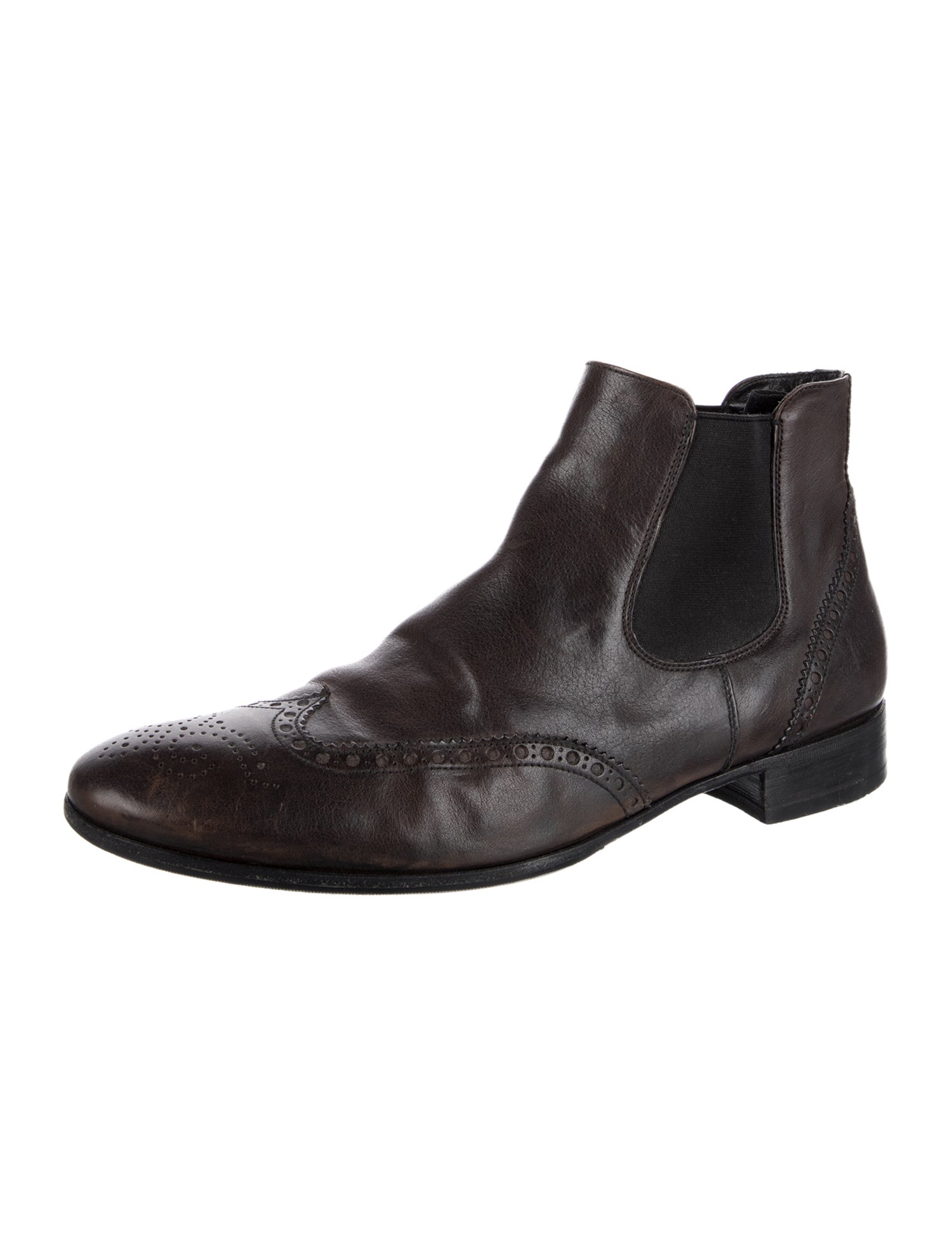 Prada Leather Chelsea Boots