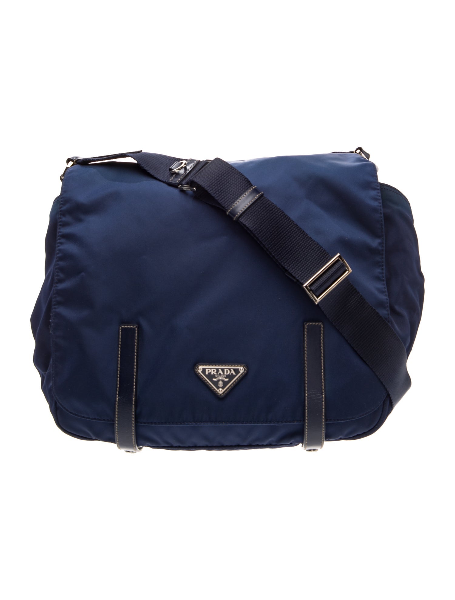 Prada Vela Nylon Vela Flap Messenger Bag Vintage
