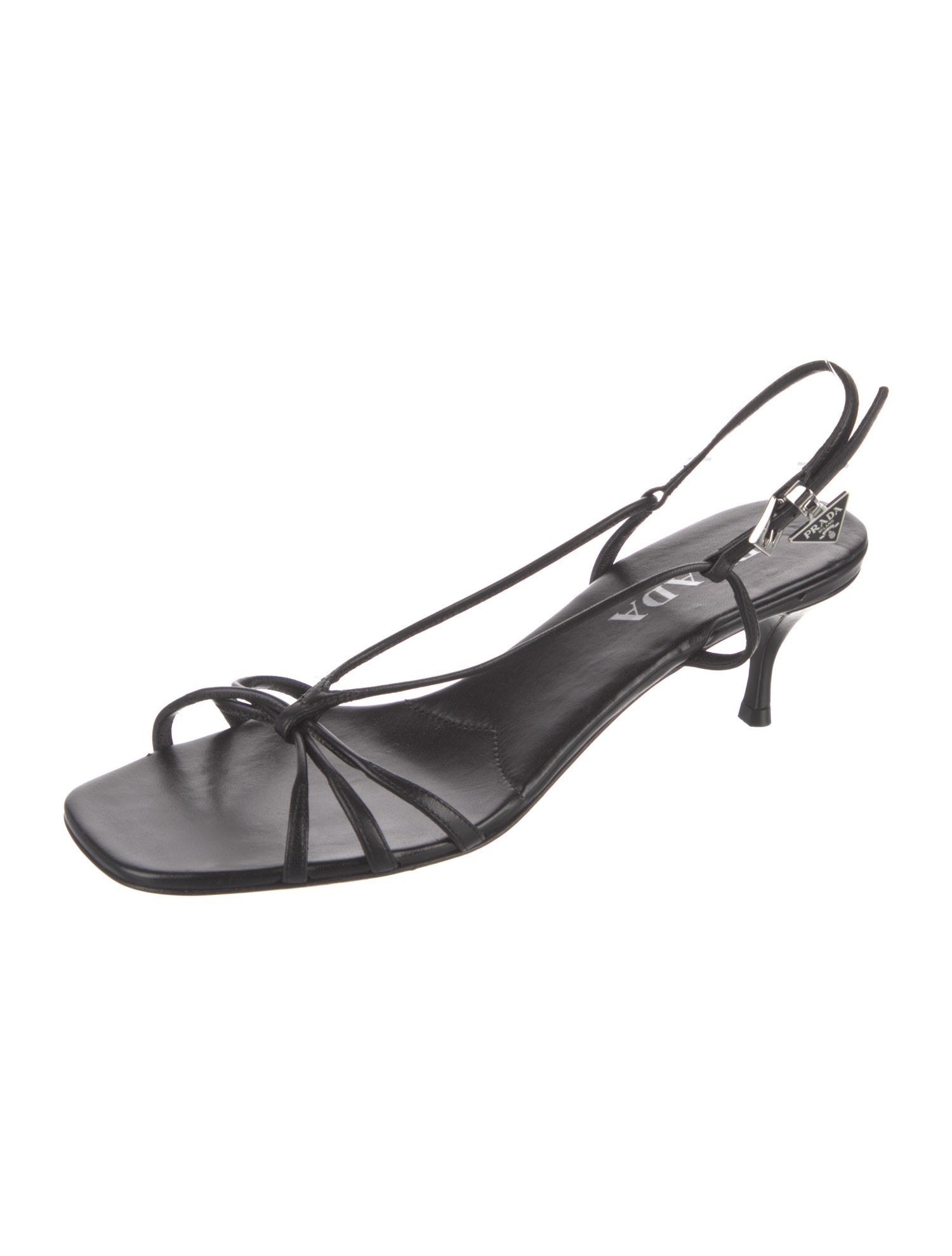 Prada Leather Slingback Sandals