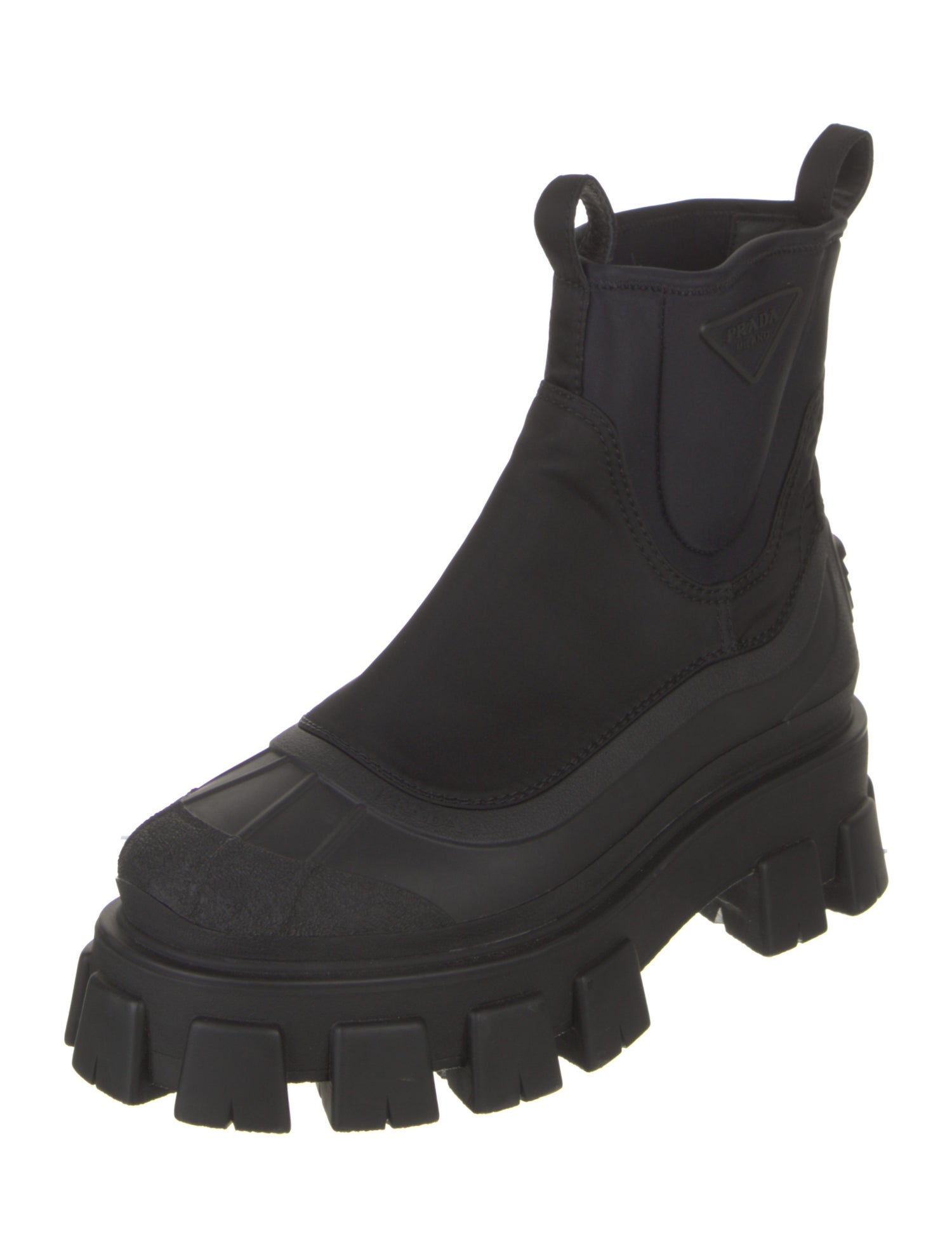 Prada Tessuto Nylon Nylon Chelsea Boots