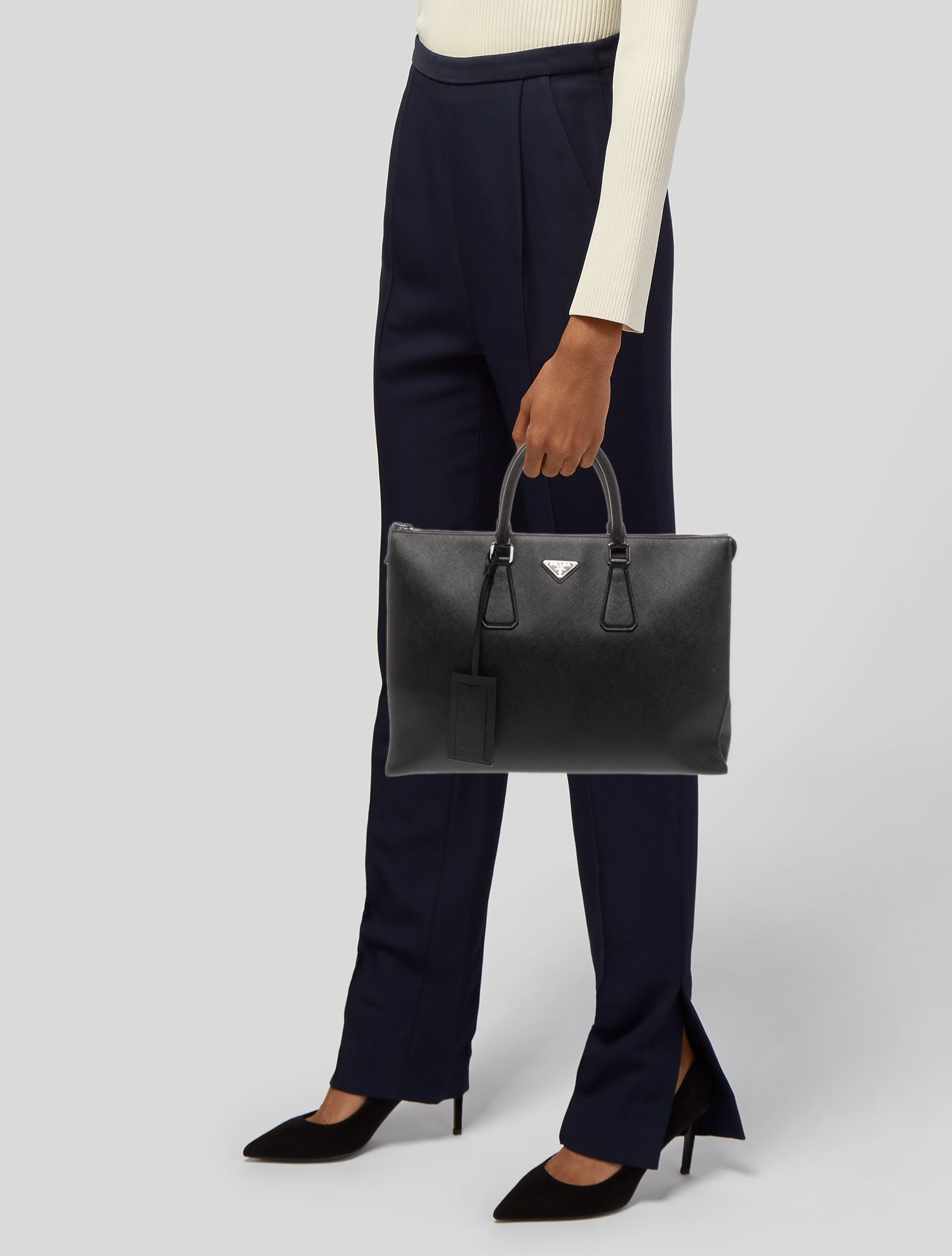 Prada Saffiano Leather Galleria Double Zip Large