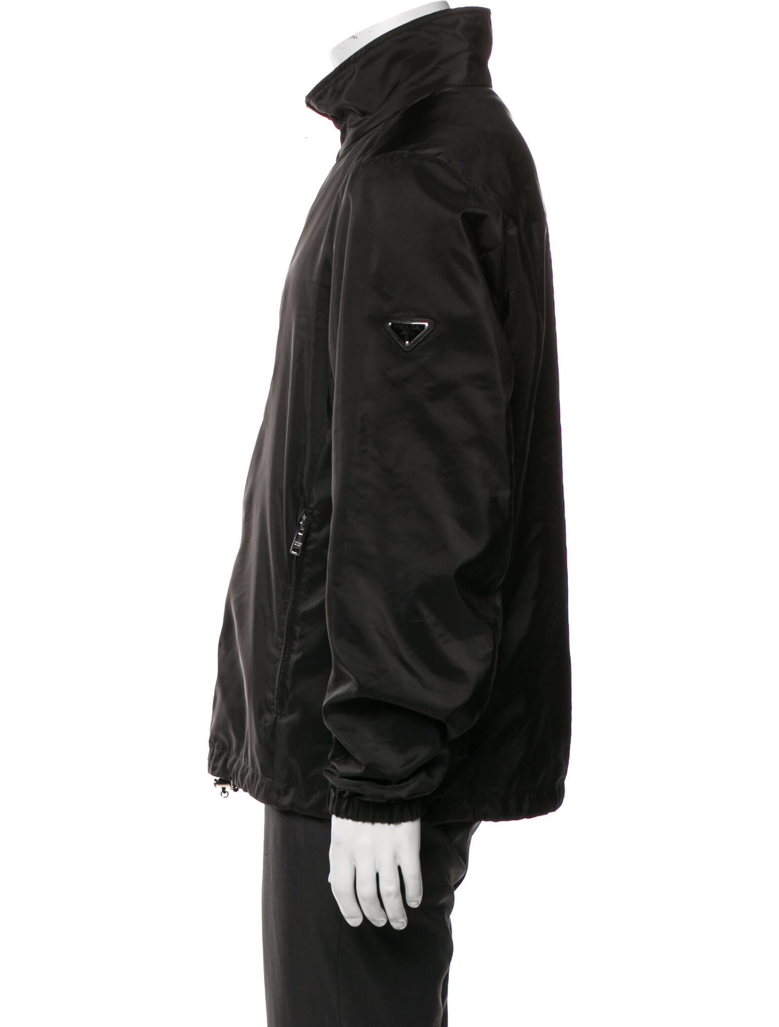 Prada 2022 Enameled Metal Triangle Windbreaker
