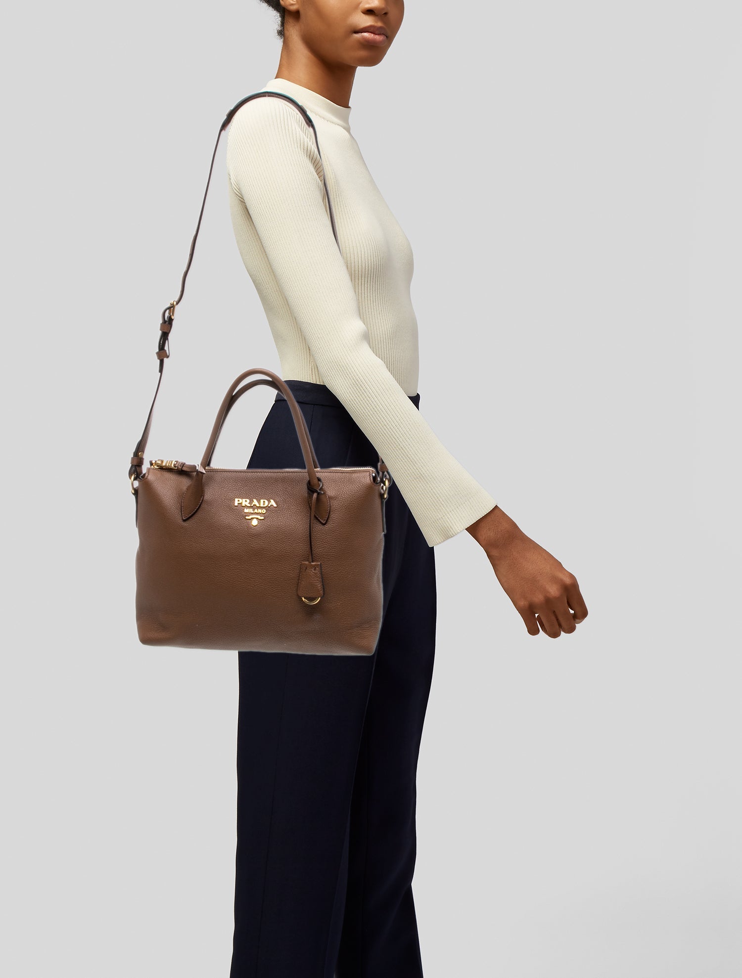 Prada Signature Top Handle Bag