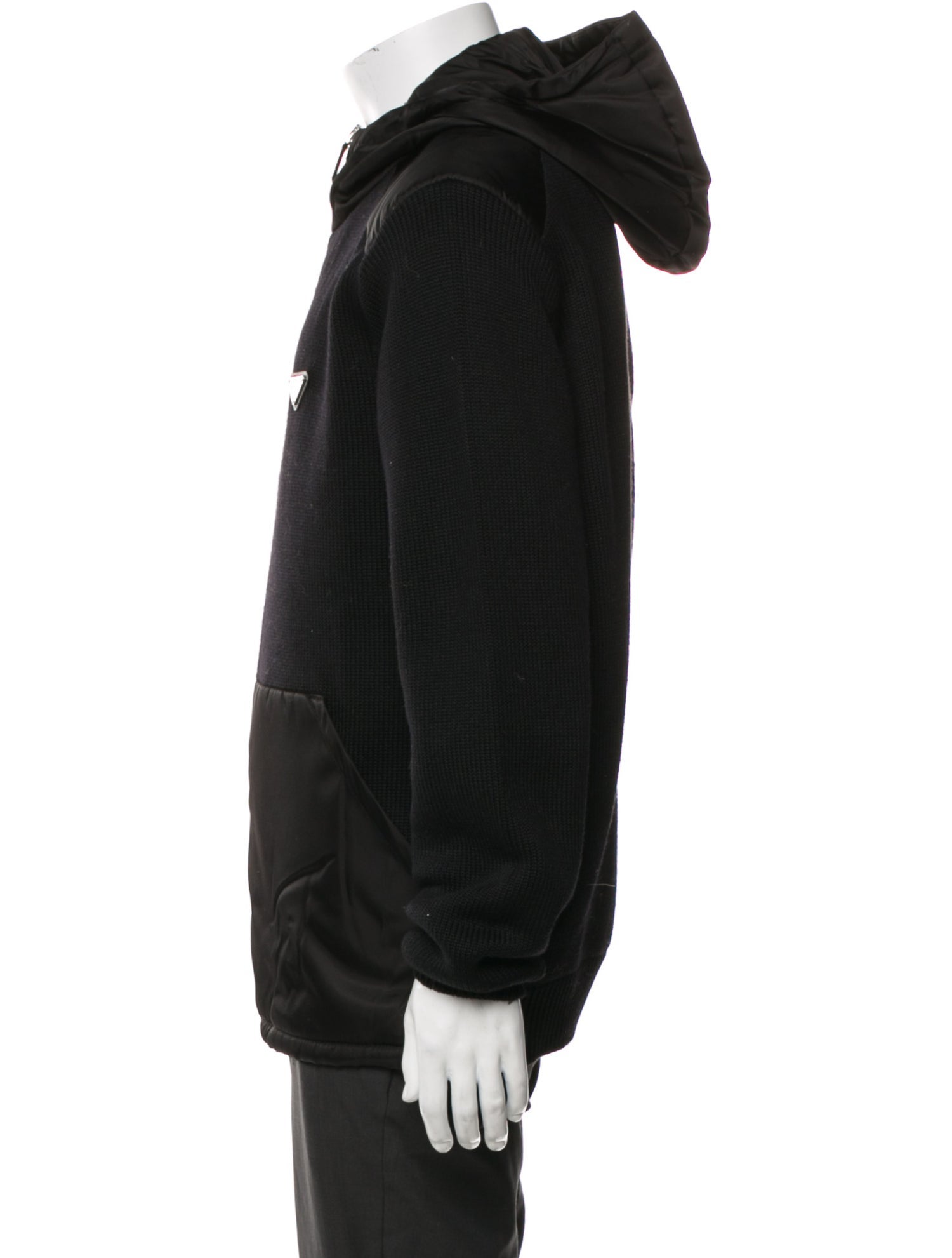 Prada 2021 Enameled Metal Triangle Cardigan
