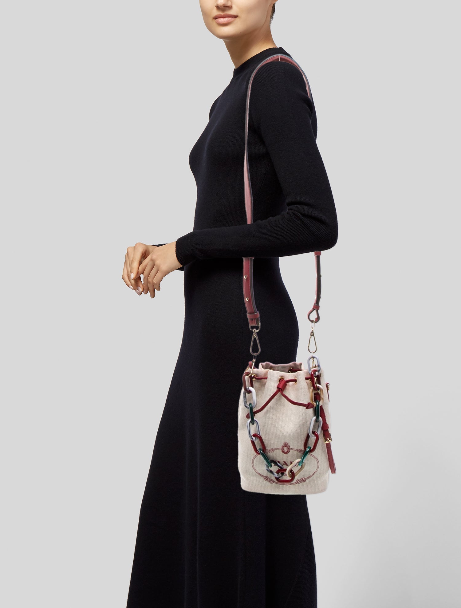 Prada Signature Bucket Bag Mini