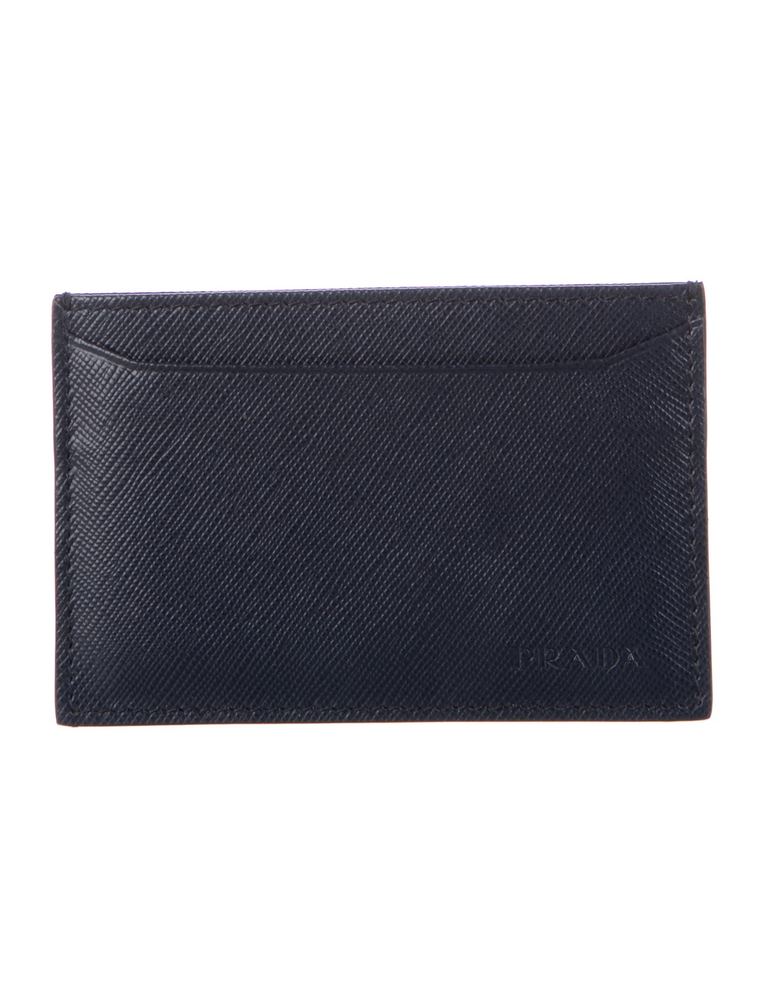 Prada Saffiano Cuir Leather Card Holder w/ Tags