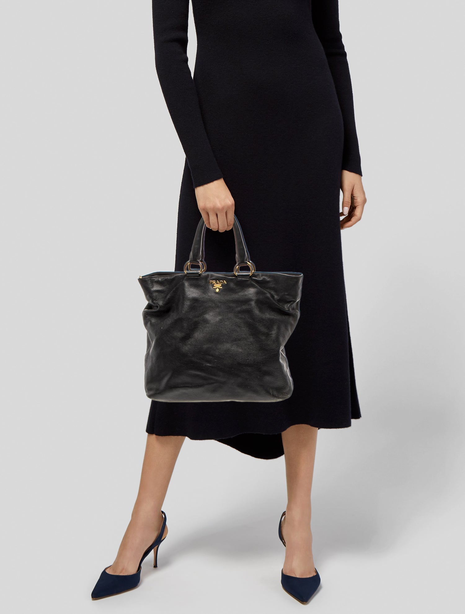 Prada Leather Top Handle Bag