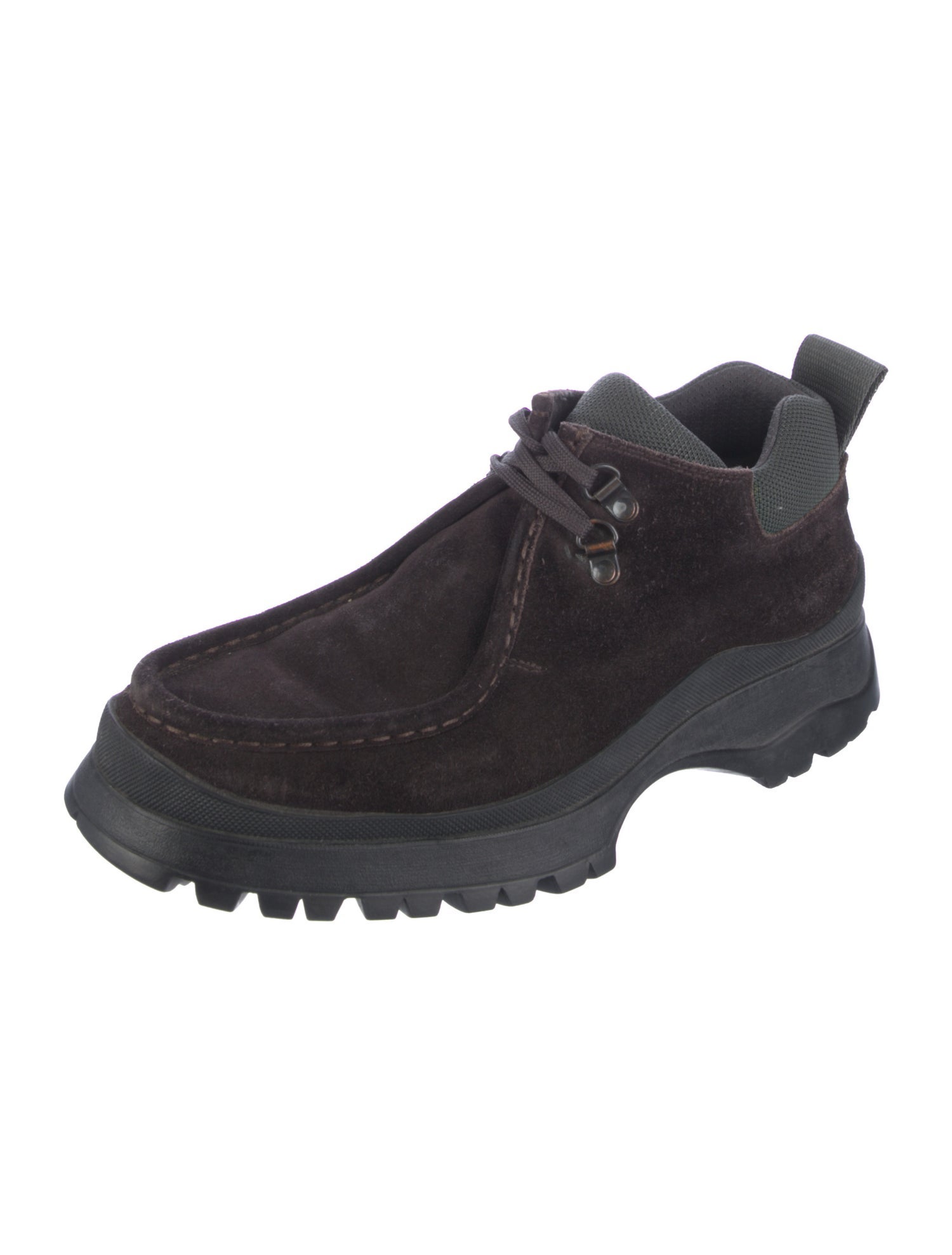 Prada Prada x Vibram Suede Lace-Up Boots