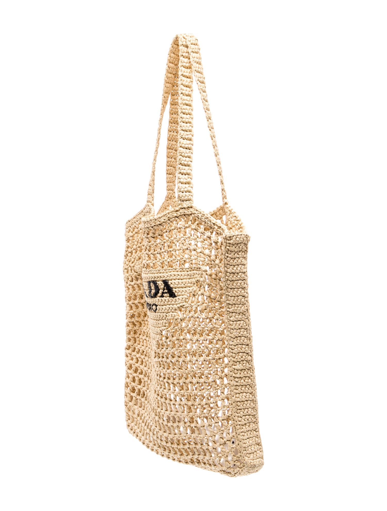 Raffia Grass Signature Logo Tote — 3/6