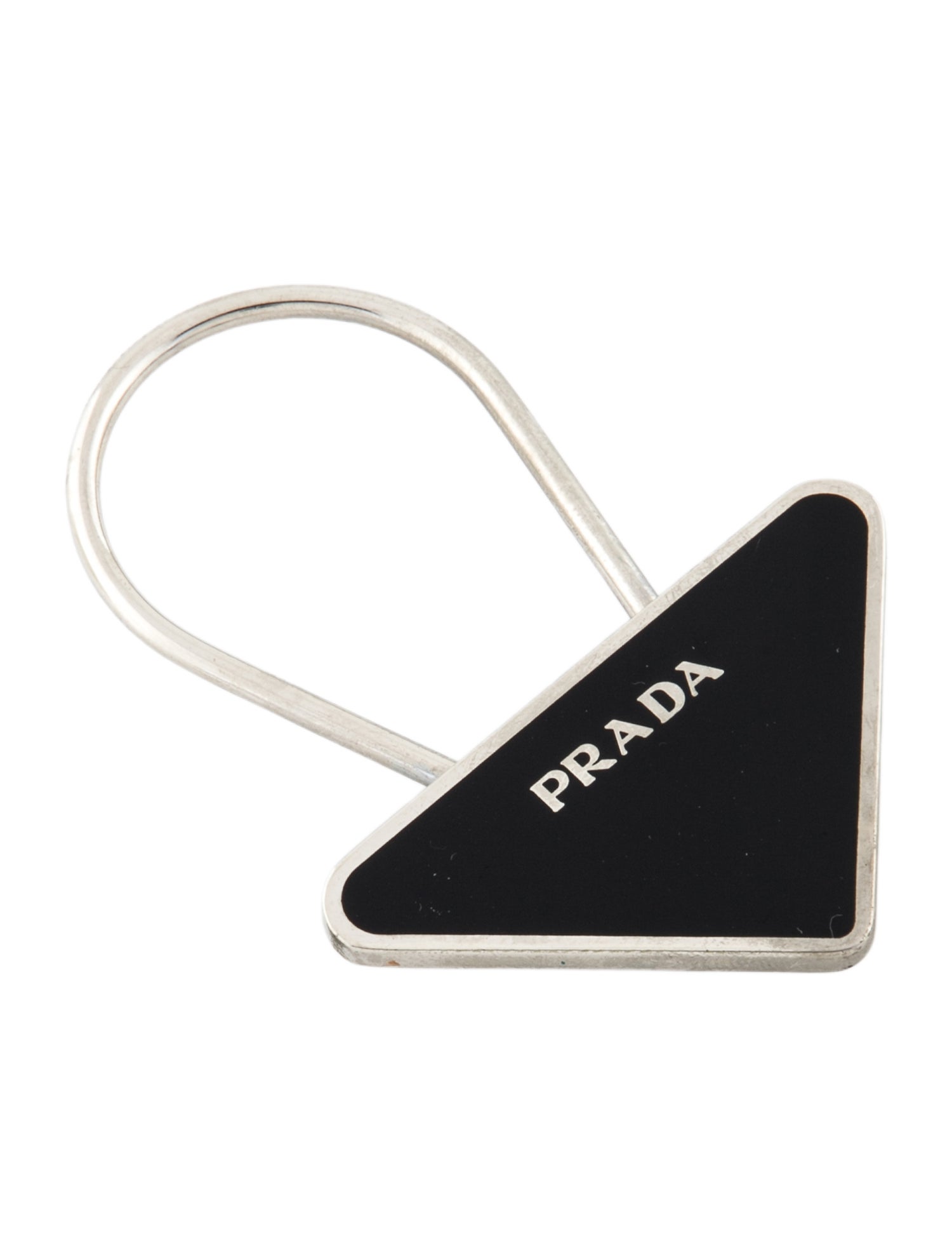Prada Triangle Metal Keychain