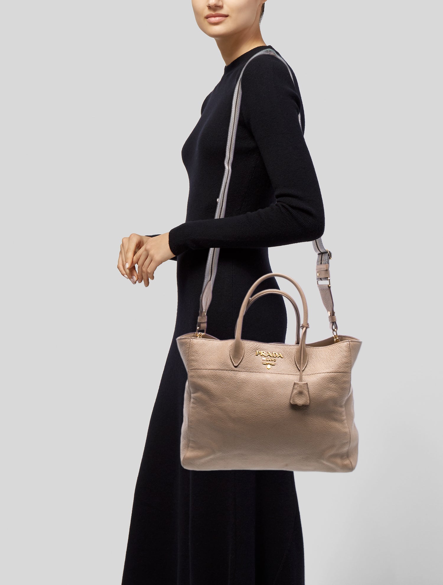 Prada Vitello Daino Leather Top Handle Bag