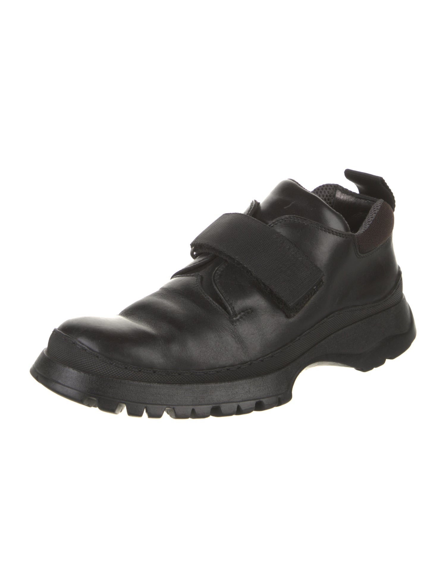 PRADA SPORT velcro leather shoes black 【公式通販】