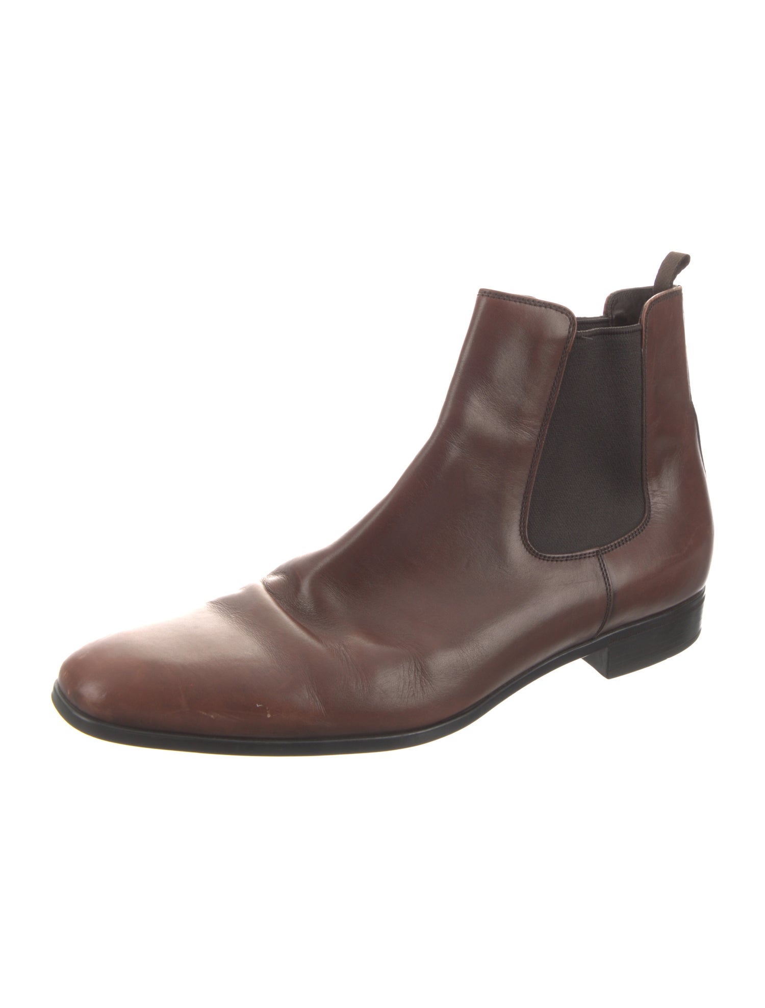 Prada Leather Chelsea Boots