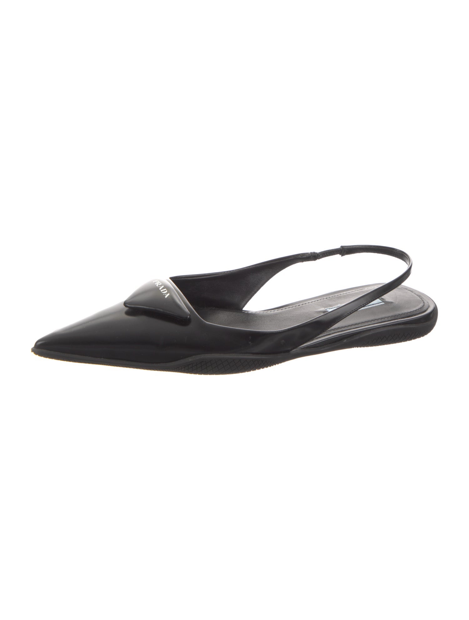 Prada Leather Slingback Flats