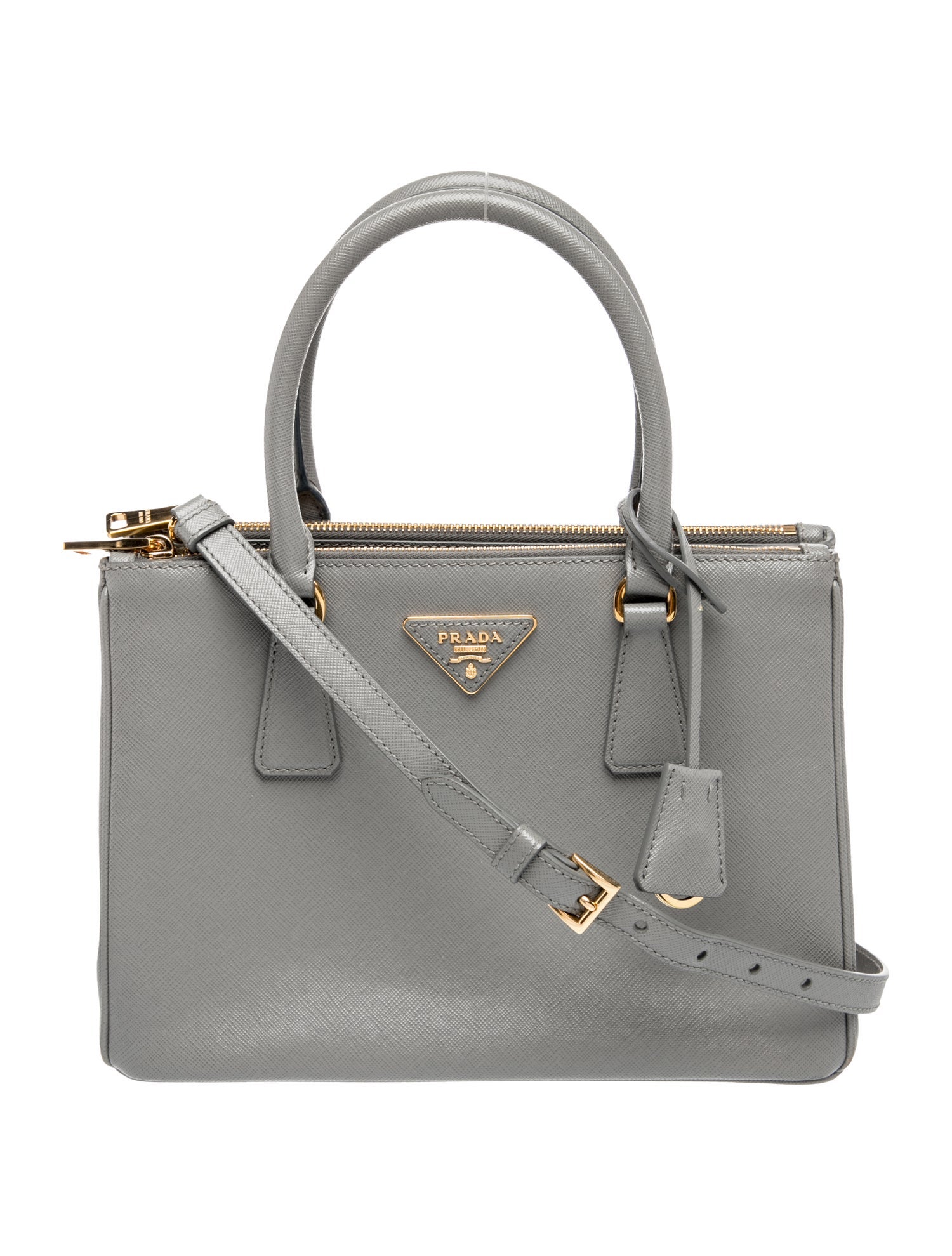 Prada Saffiano Leather Galleria Double Zip Small