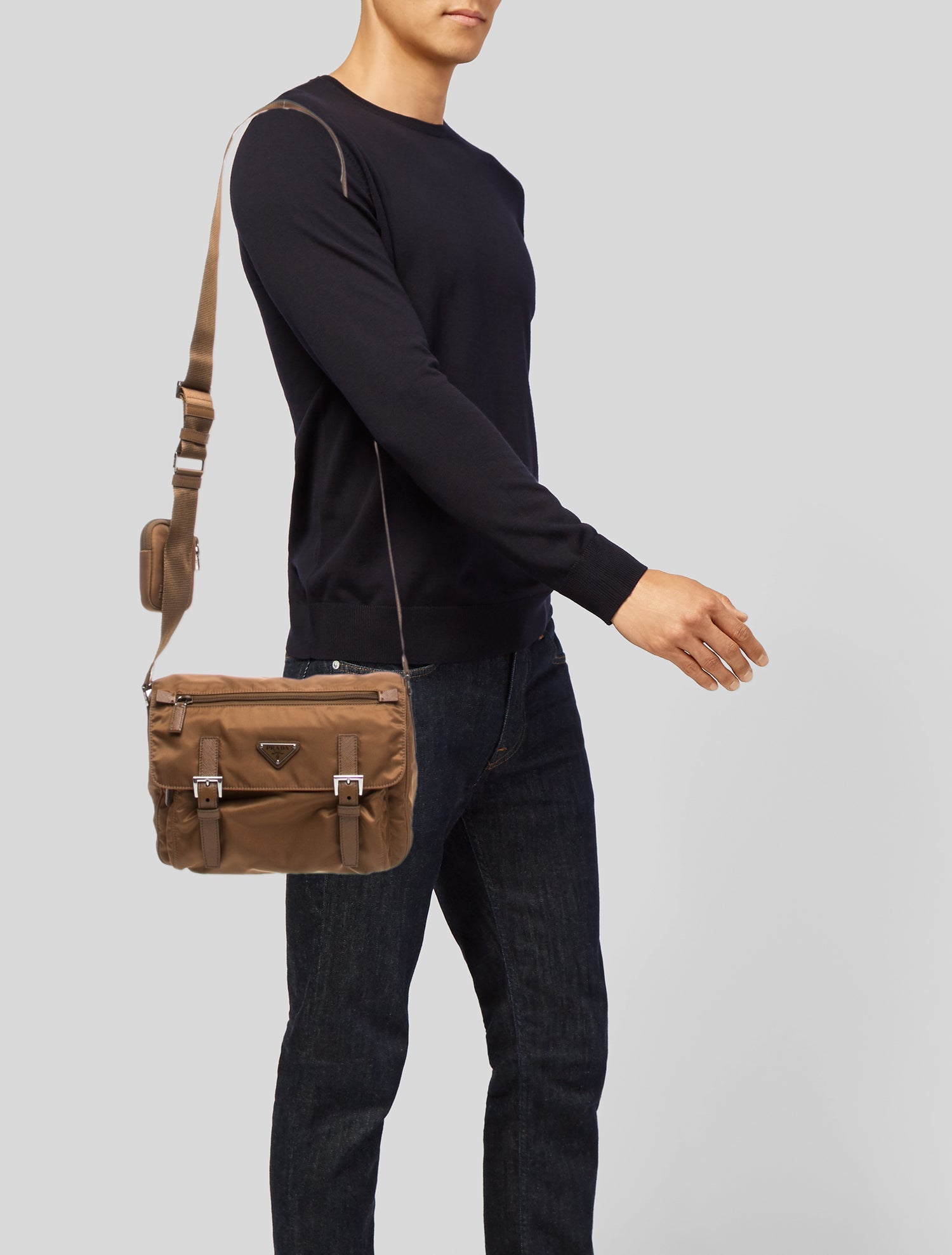 Prada Saffiano Leather Messenger Bag