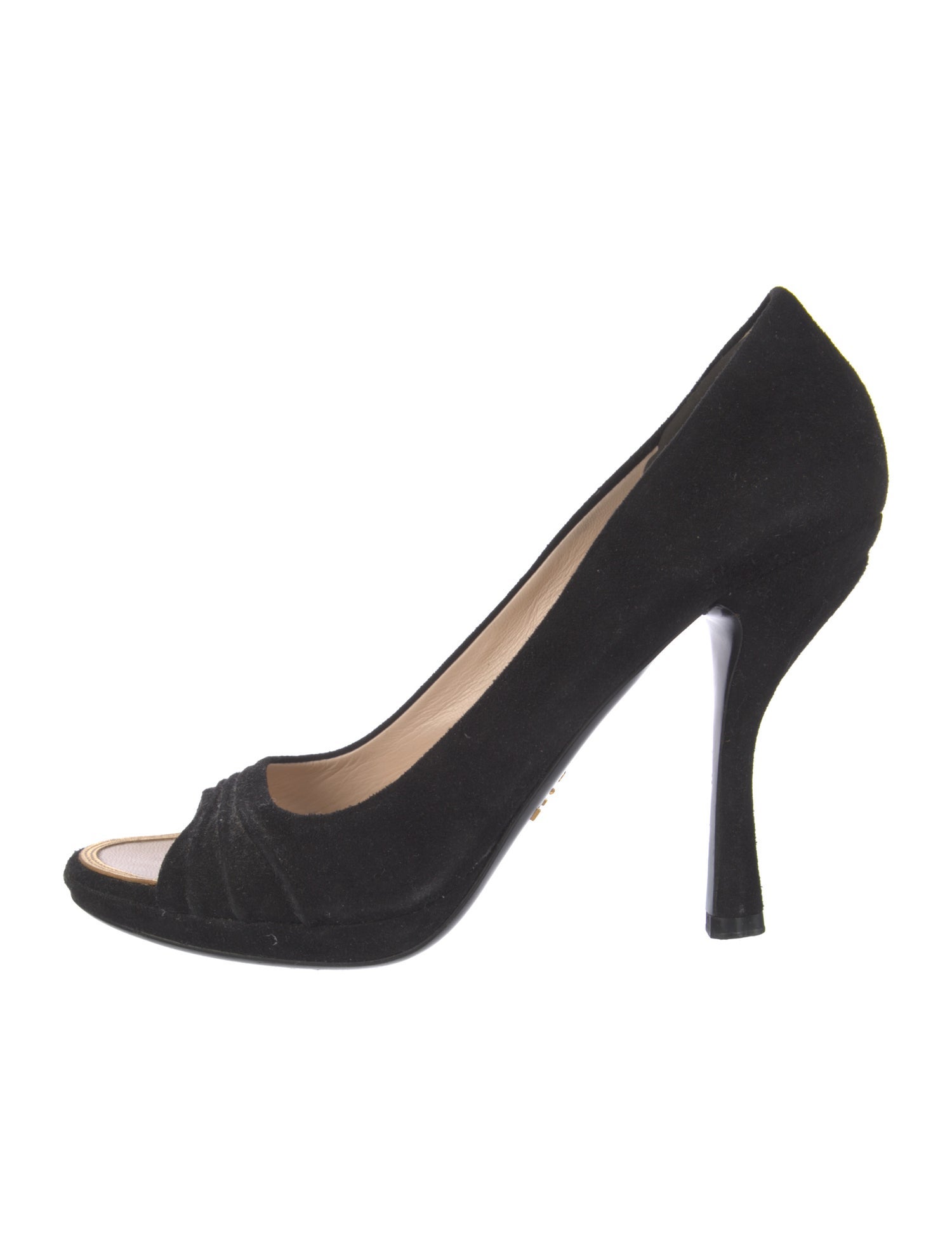 Prada Suede Pleated Accents Sandals