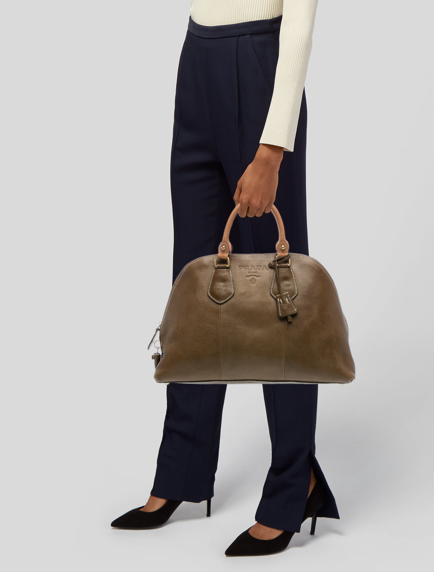 Prada Saffiano Leather Top Handle Bag