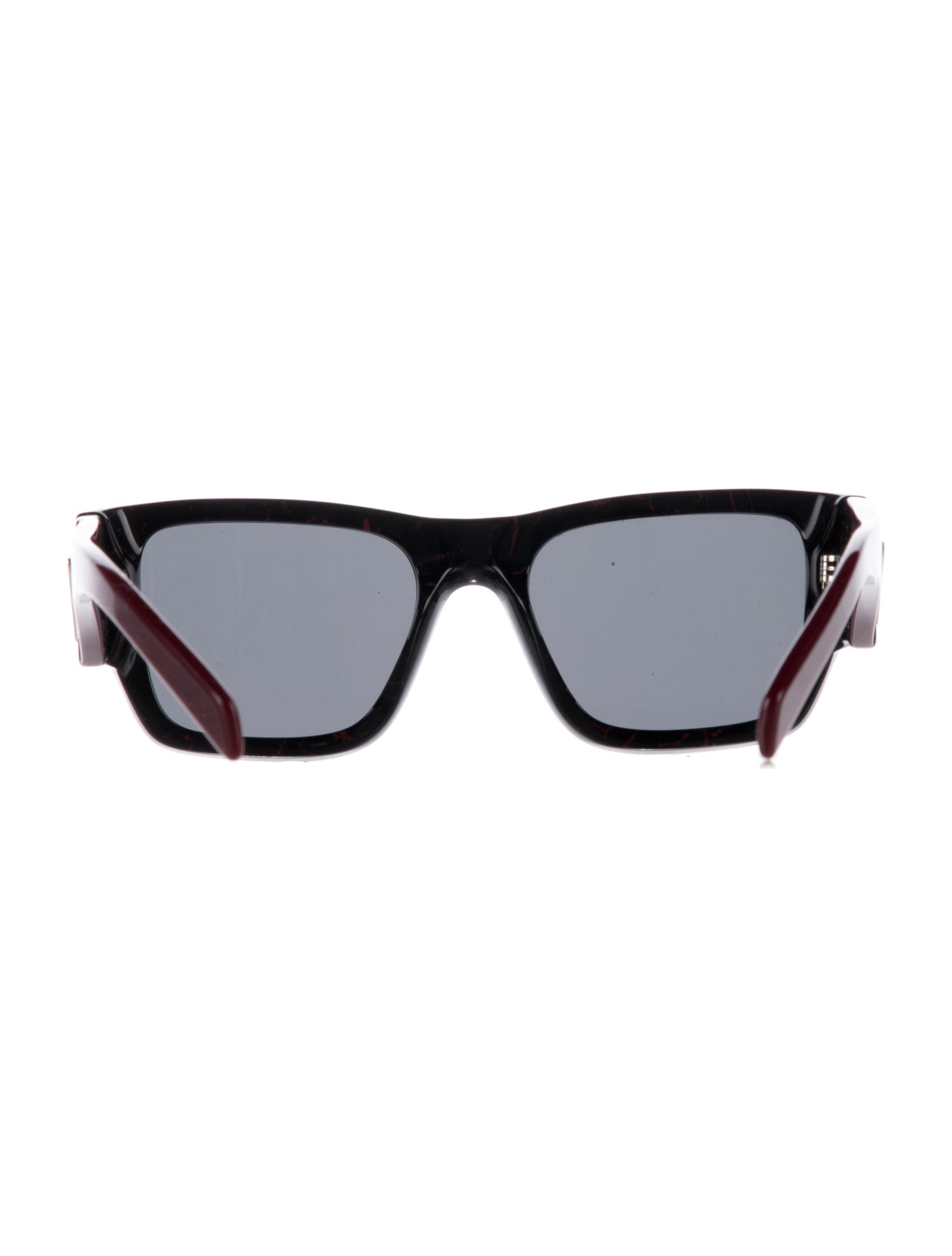 Prada Enameled Metal Triangle Wayfarer Sunglasses