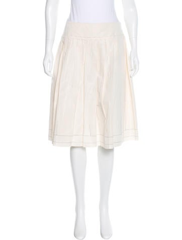 Prada Pleated Silk Skirt